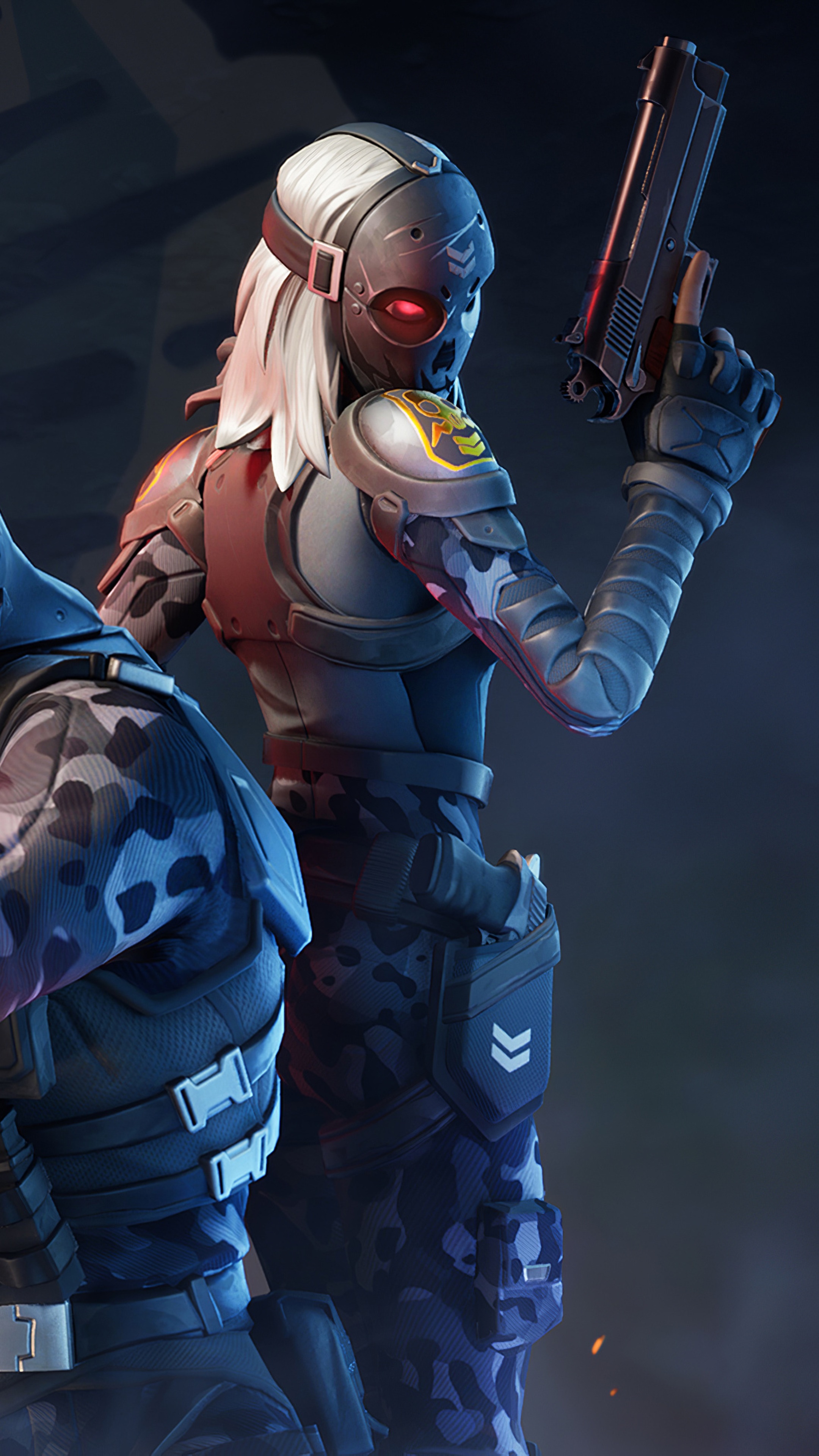 Fortnite Chapter 2 characters with guns HD Phone Wallpaper