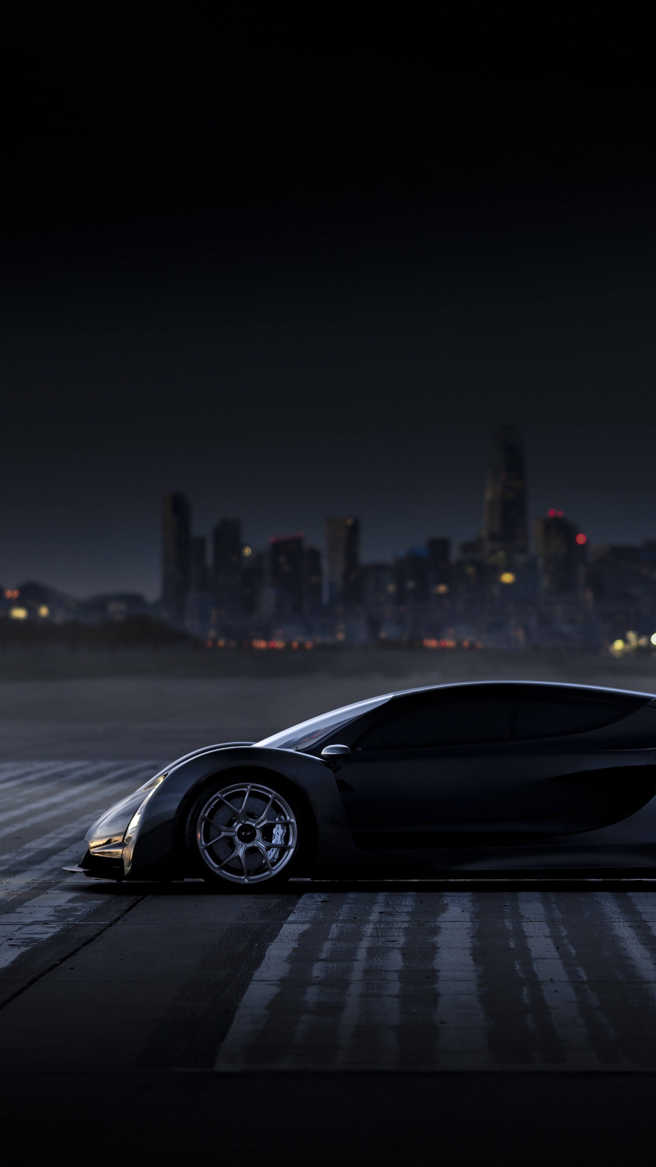 Ciznger 21C car on a wet road at night HD Phone Wallpaper