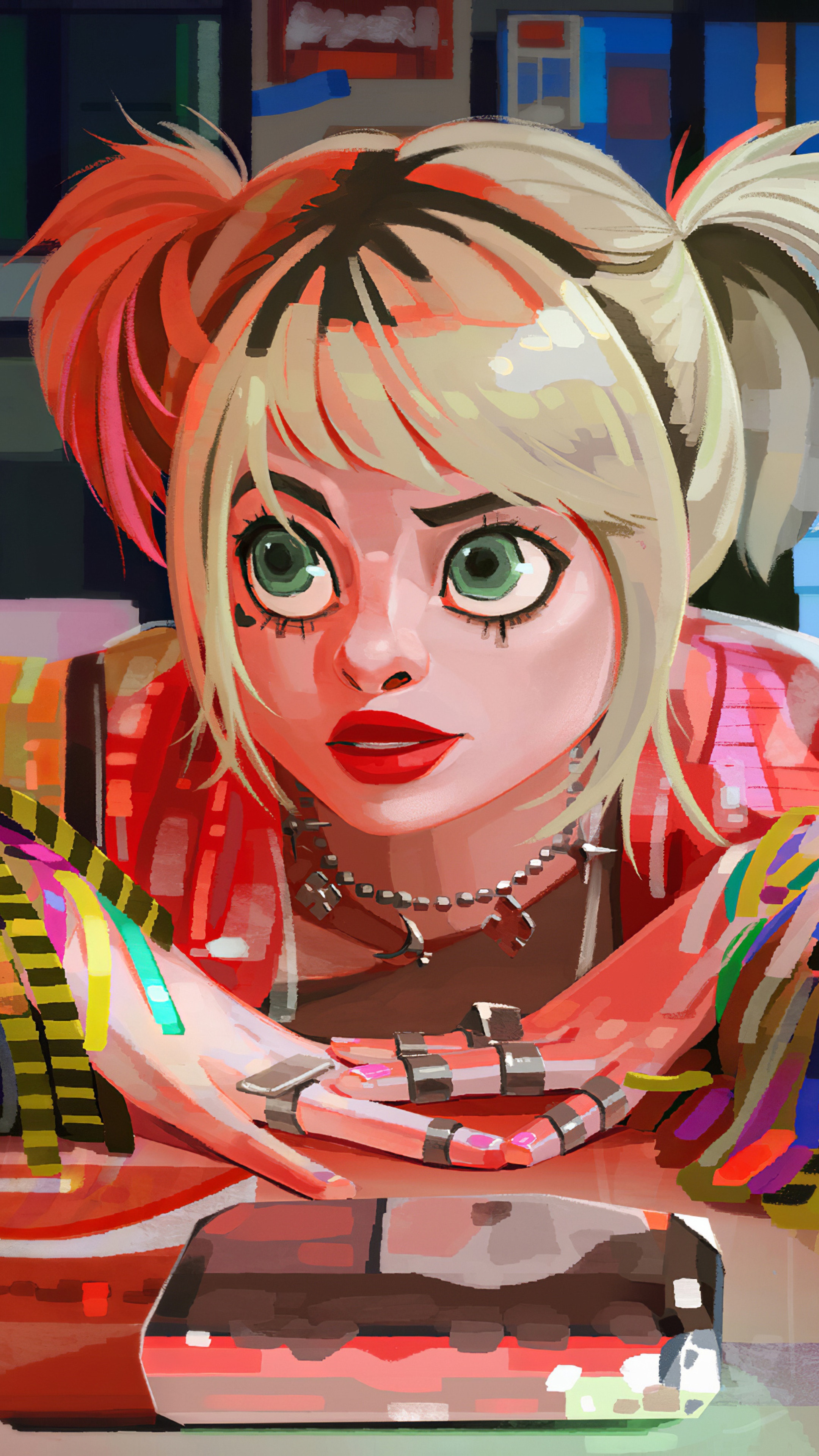 Harley Quinn from Birds of Prey artwork 4K HD Phone Wallpaper