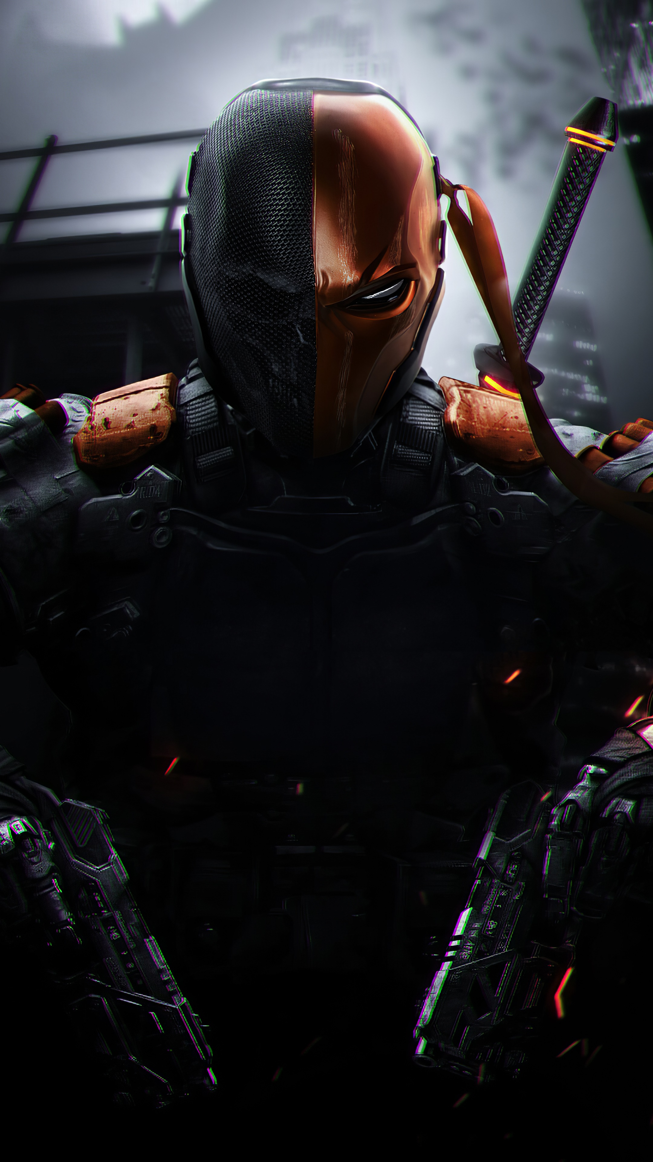 Deathstroke from DC Comics artwork 4K HD Phone Wallpaper