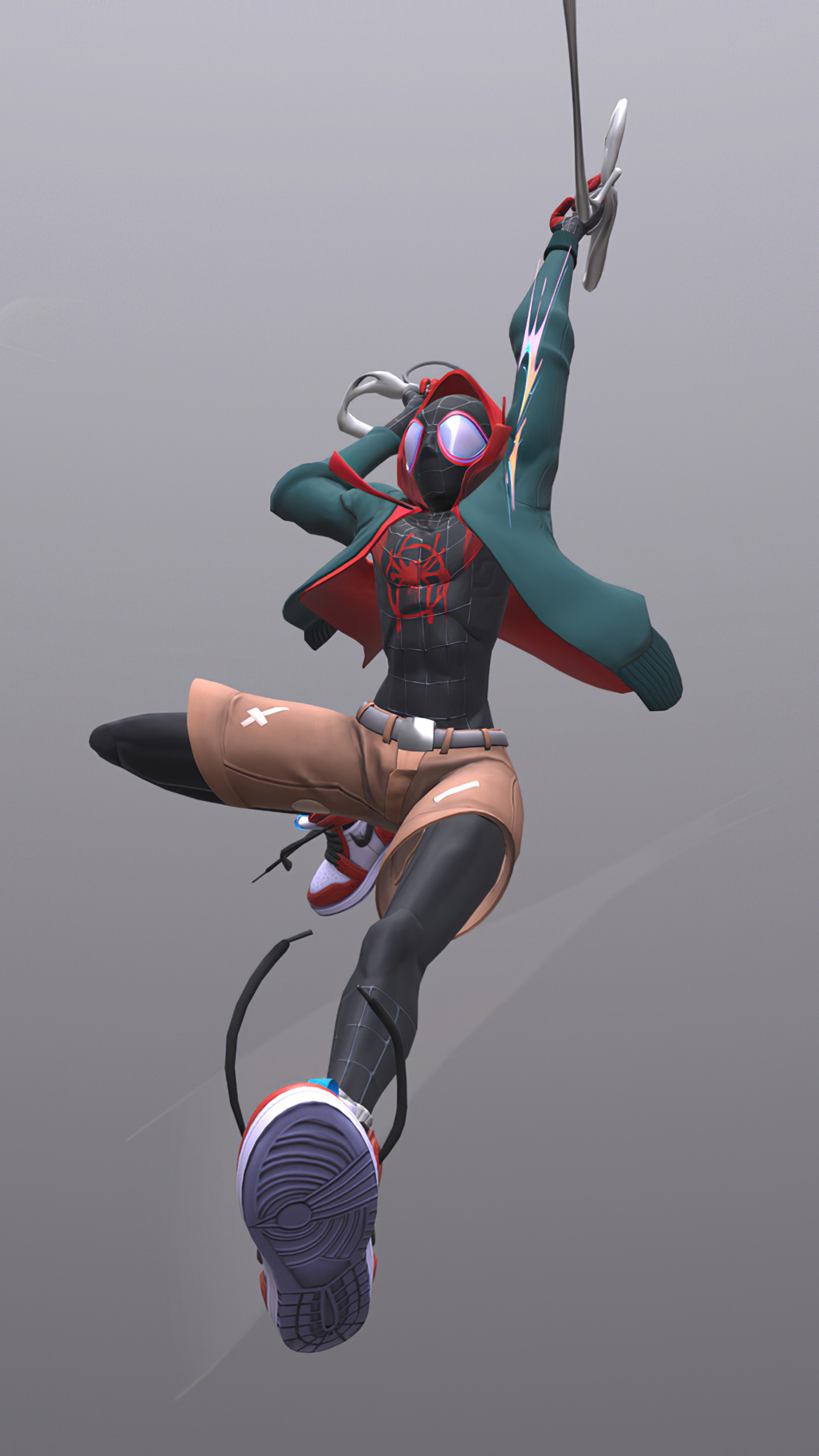 Miles Morales Spider-Man artwork HD Phone Wallpaper