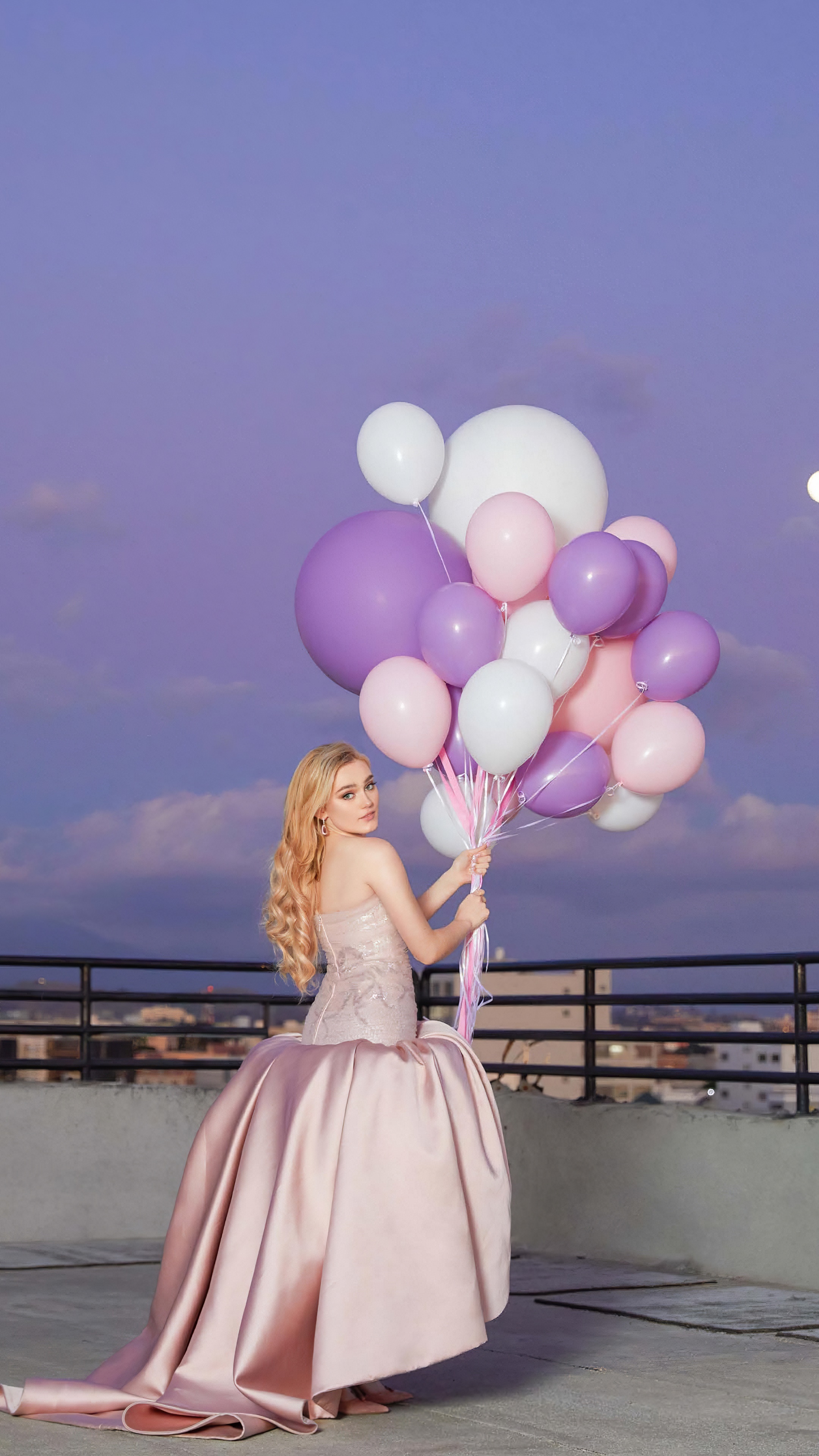 Meg Donnelly with Balloons 4K HD Phone Wallpaper