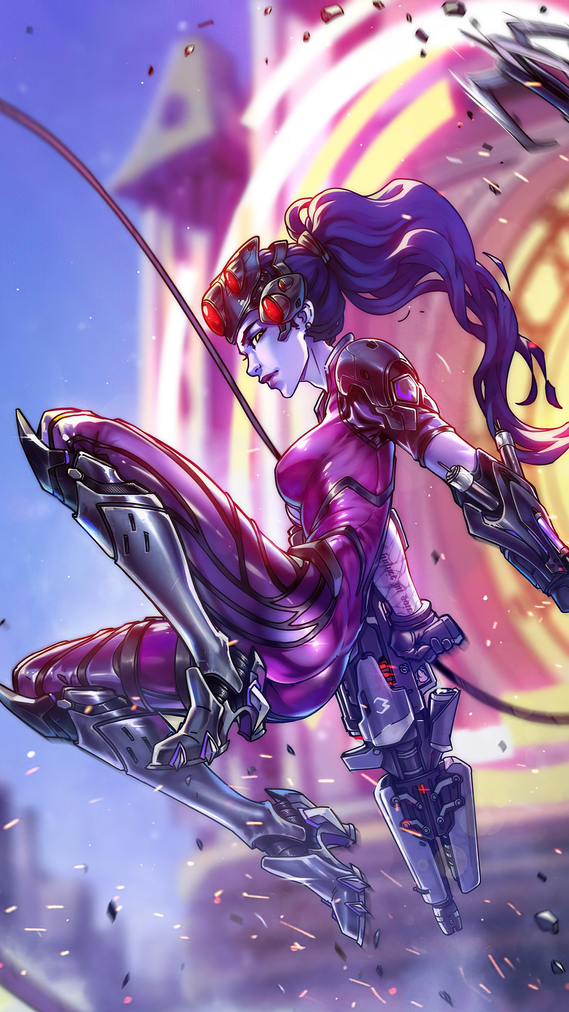 Widowmaker from Overwatch 2 artwork 4K HD Phone Wallpaper