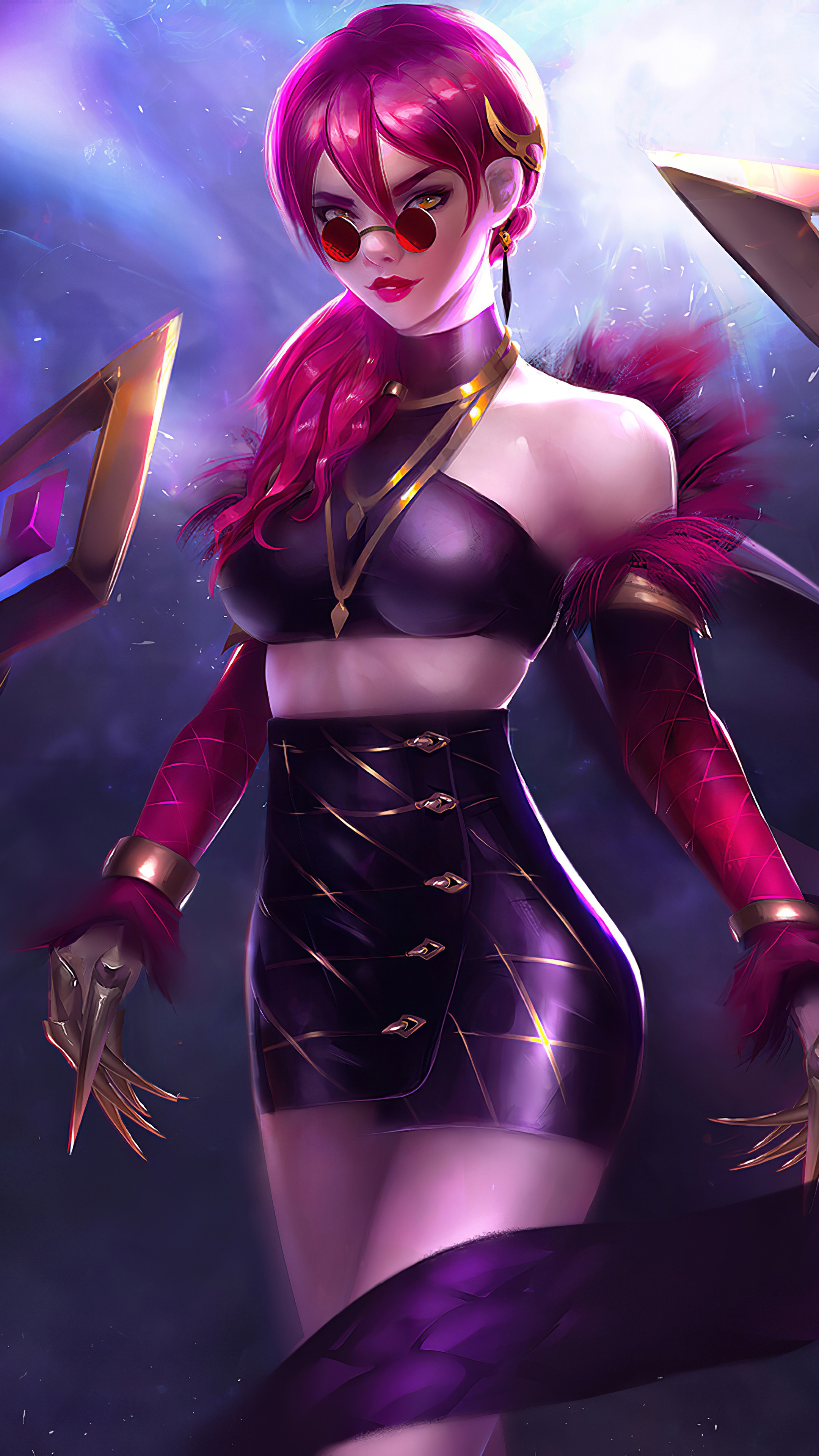K/DA Evelynn from League of Legends 4K HD Phone Wallpaper