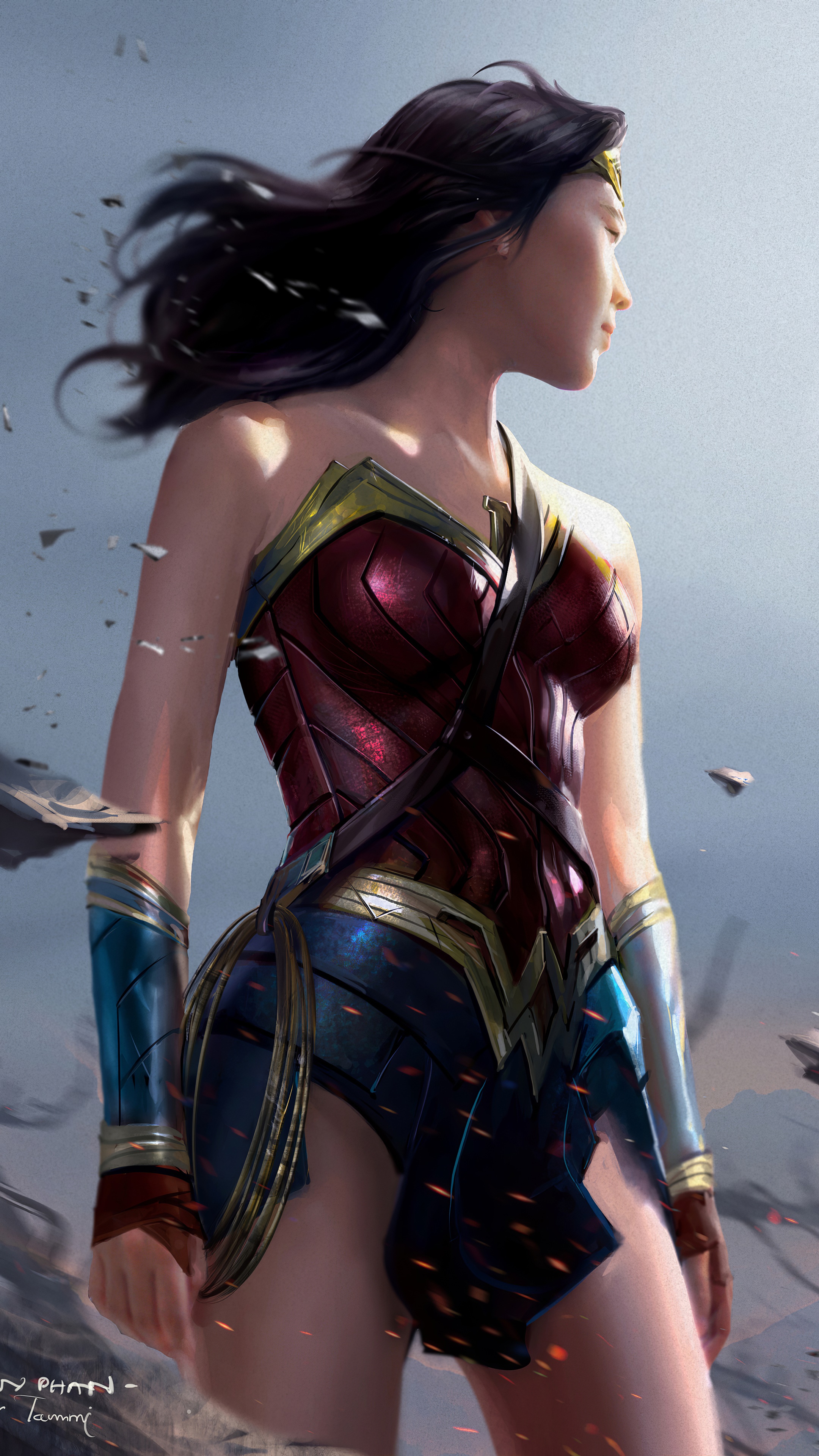 Wonder Woman artwork 4K HD Phone Wallpaper