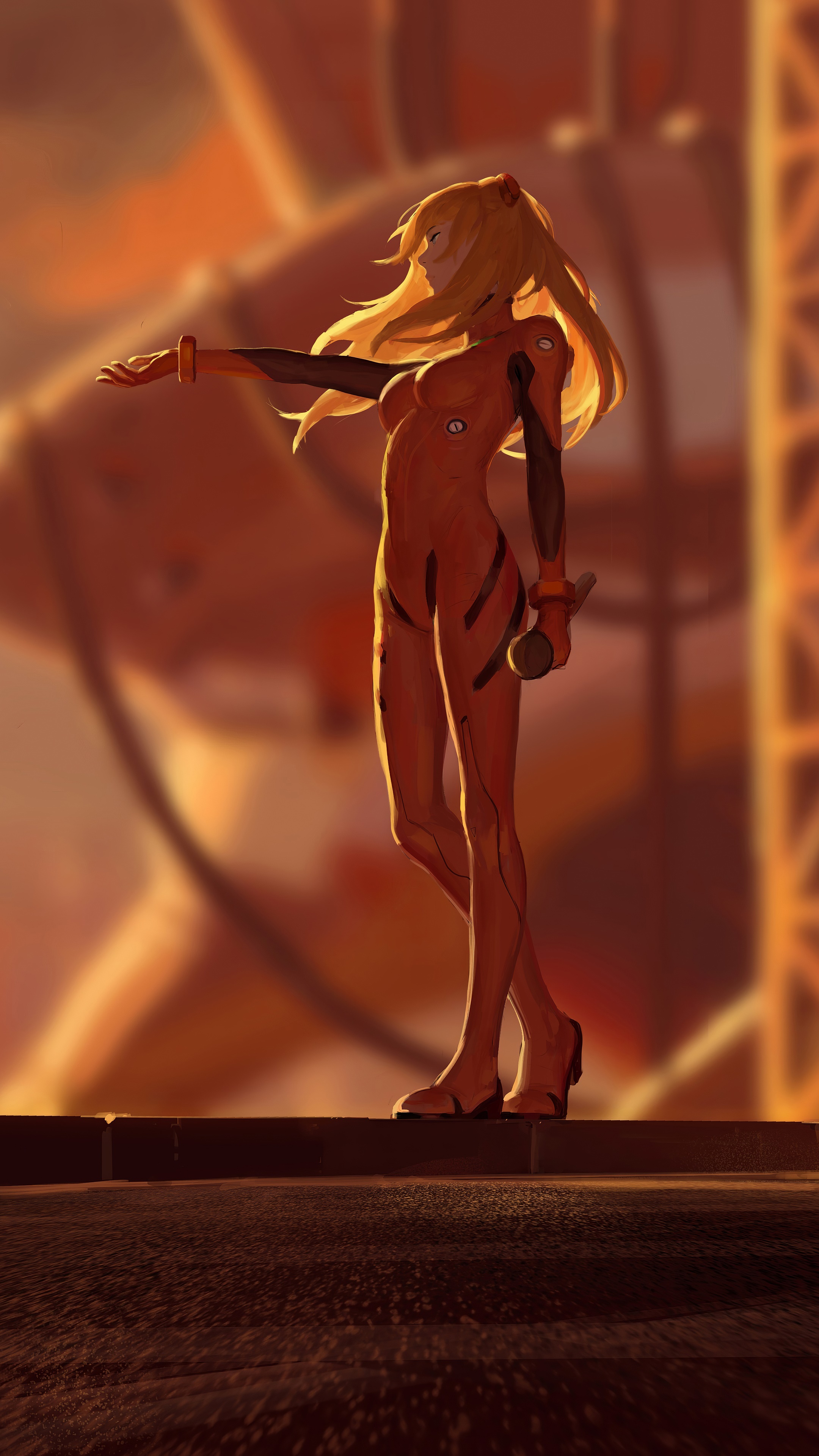 Asuka Langley Soryu from Neon Genesis Evangelion HD Phone Wallpaper