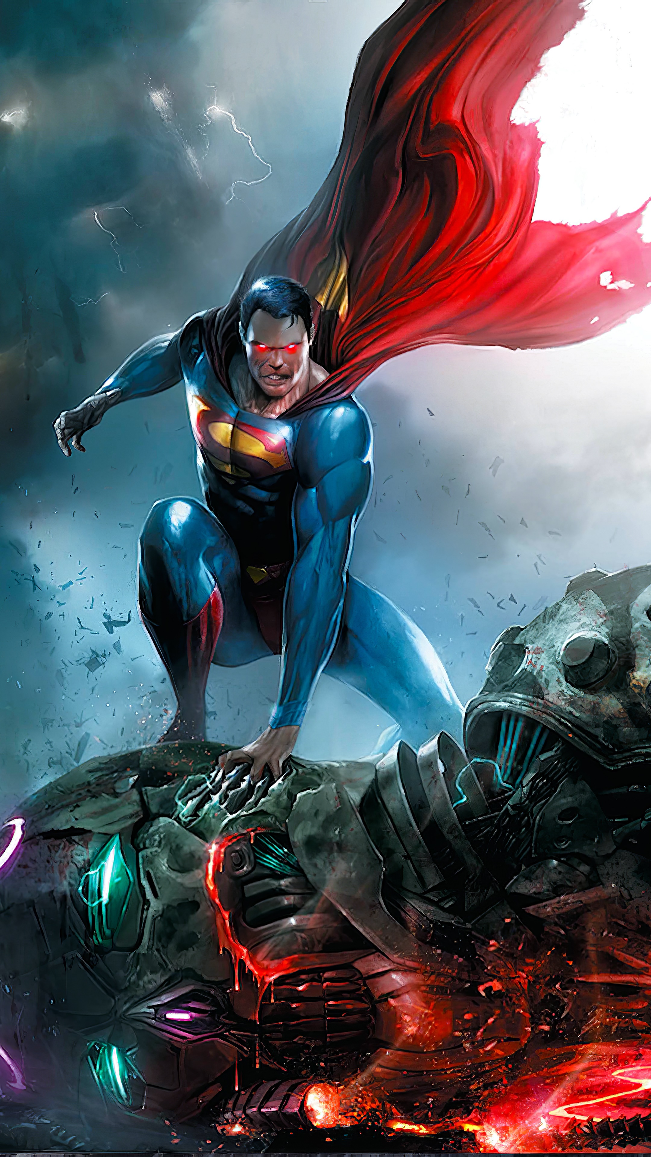 Superman from DC Comics artwork HD Phone Wallpaper