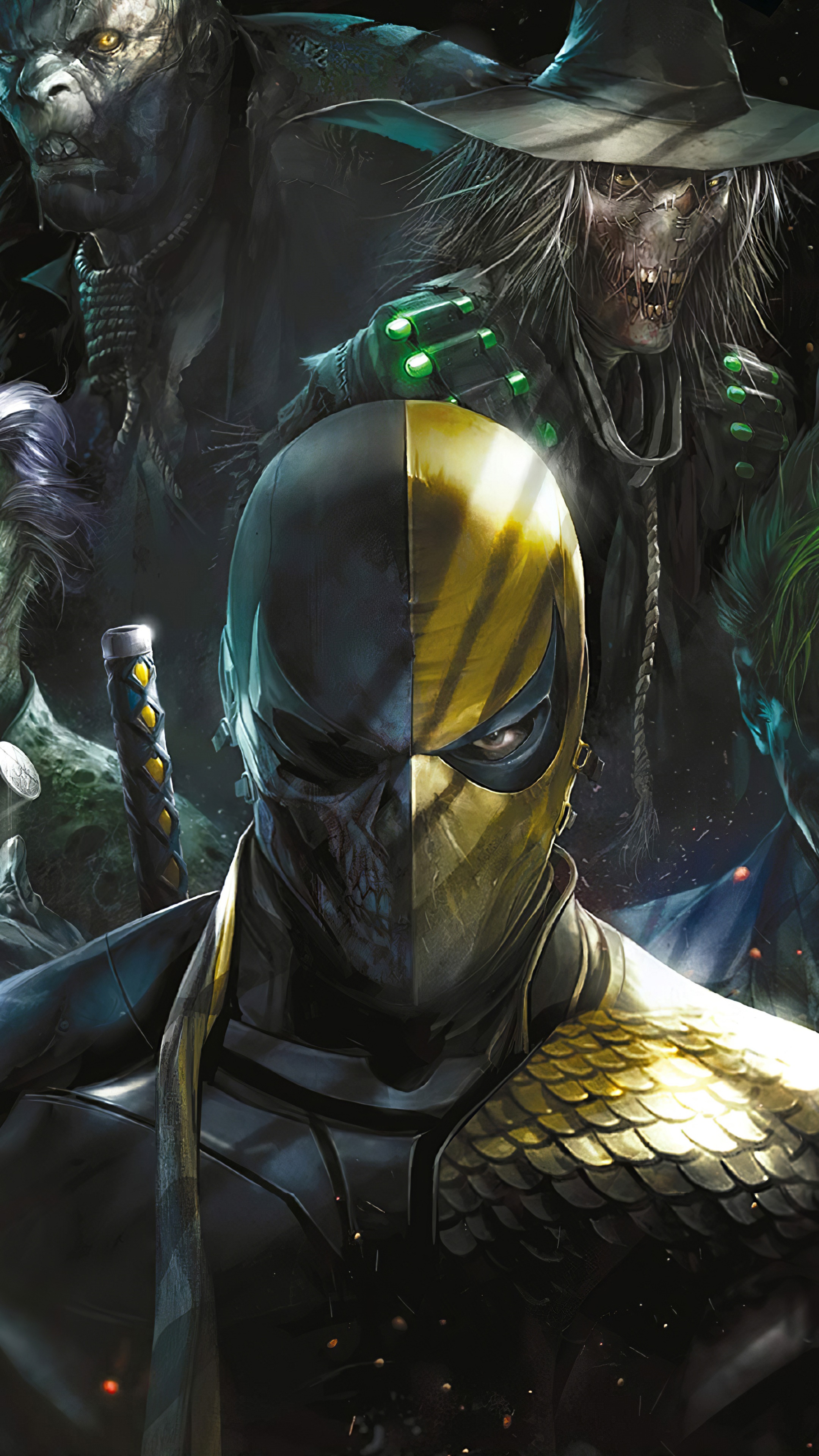 Deathstroke and Villains from DC Comics 4K HD Phone Wallpaper