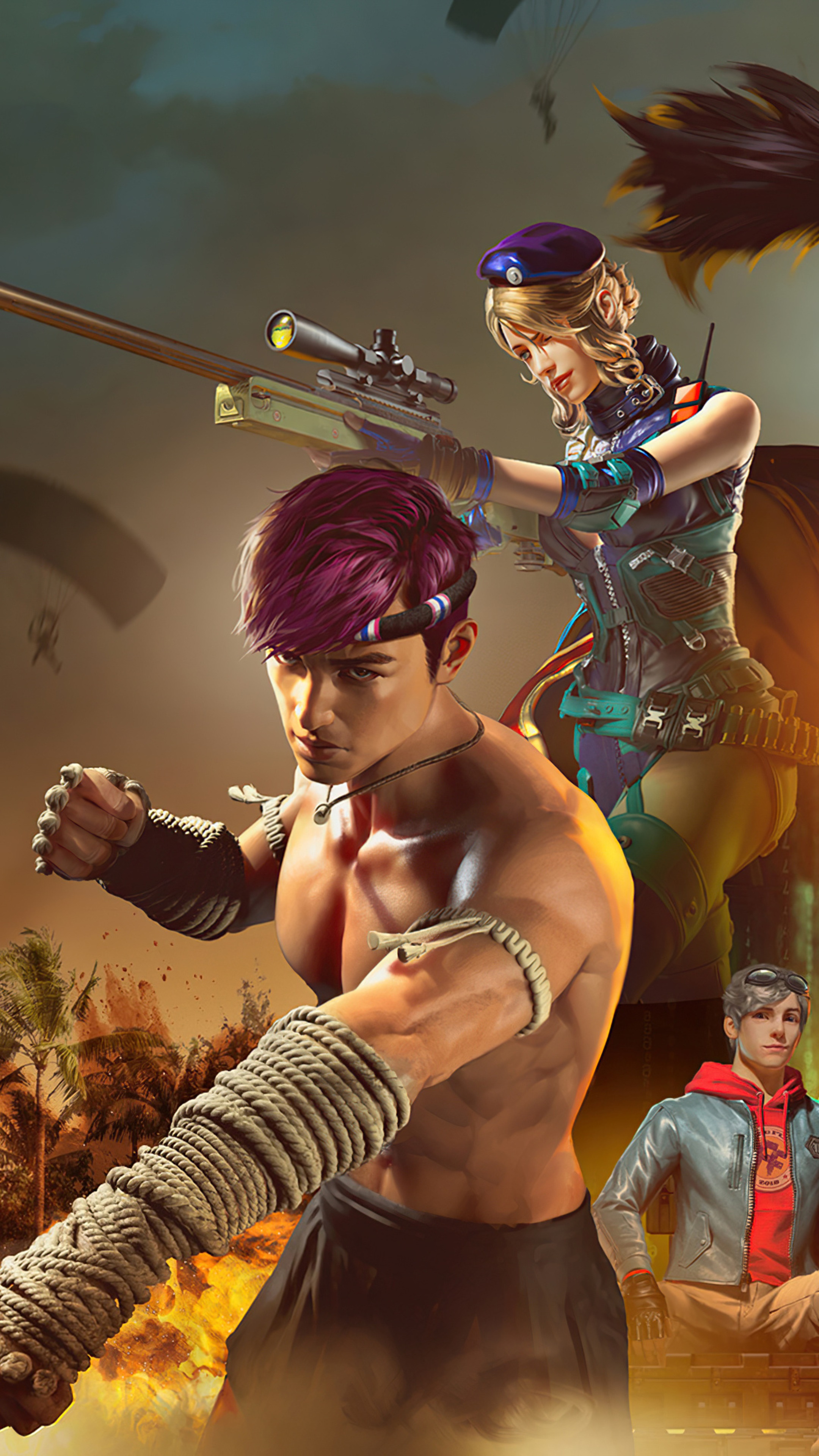 Characters from Garena Free Fire 4K HD Phone Wallpaper