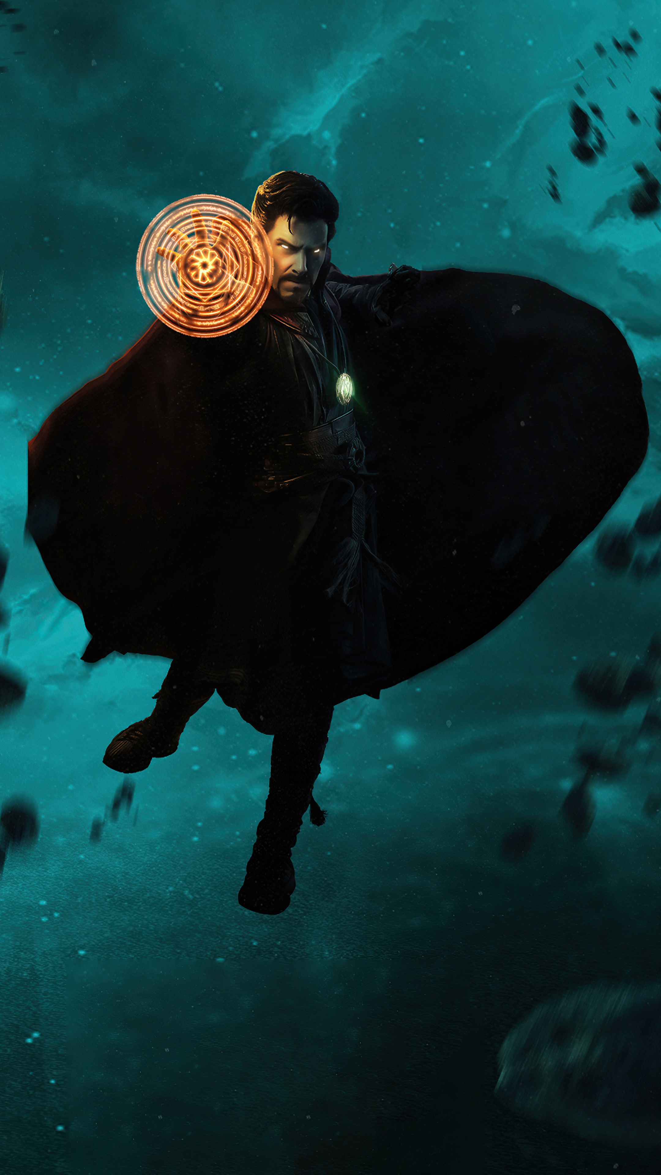Doctor Strange from Marvel Comics casting a spell HD Phone Wallpaper