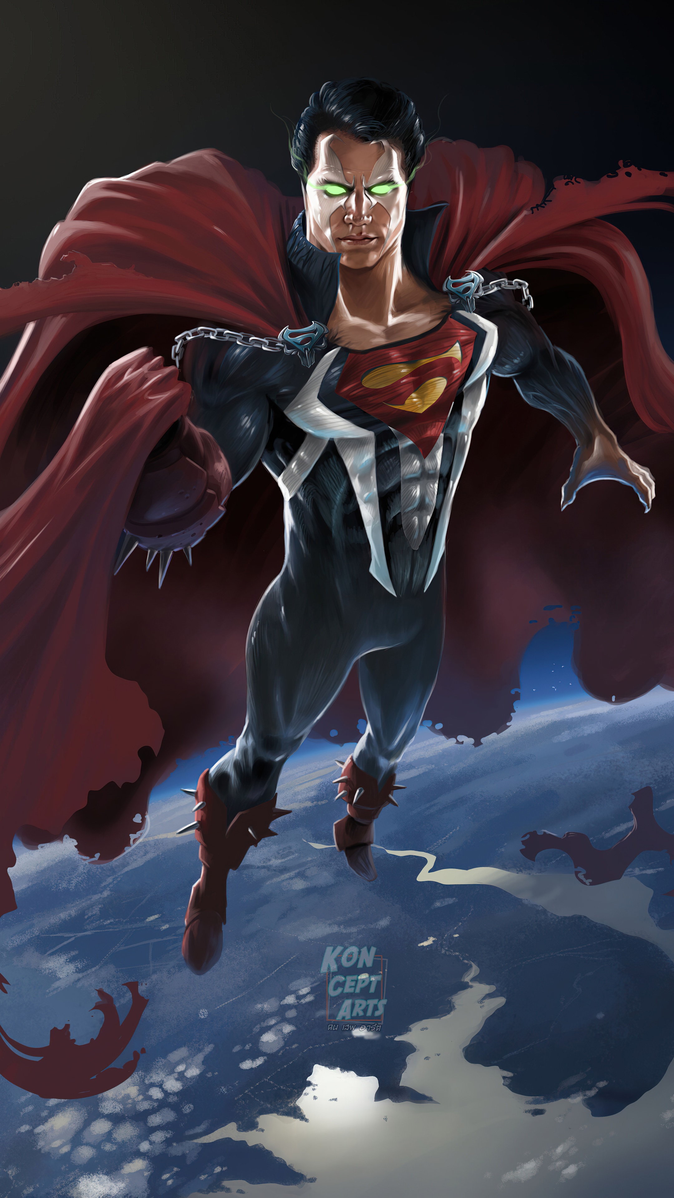 Superman Spawn Hybrid from Koncept Arts HD Phone Wallpaper
