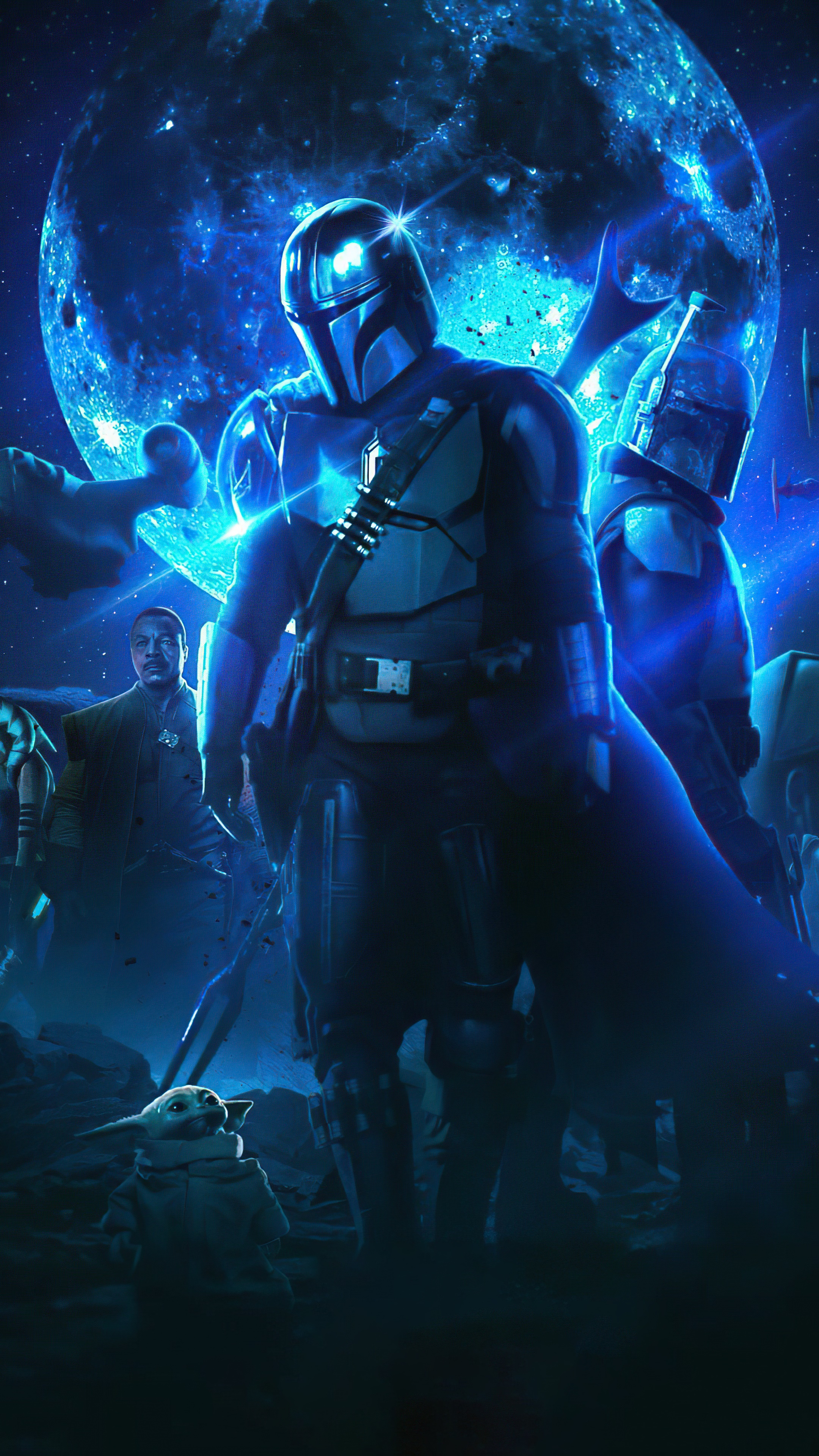The Mandalorian and Grogu from Star Wars HD Phone Wallpaper