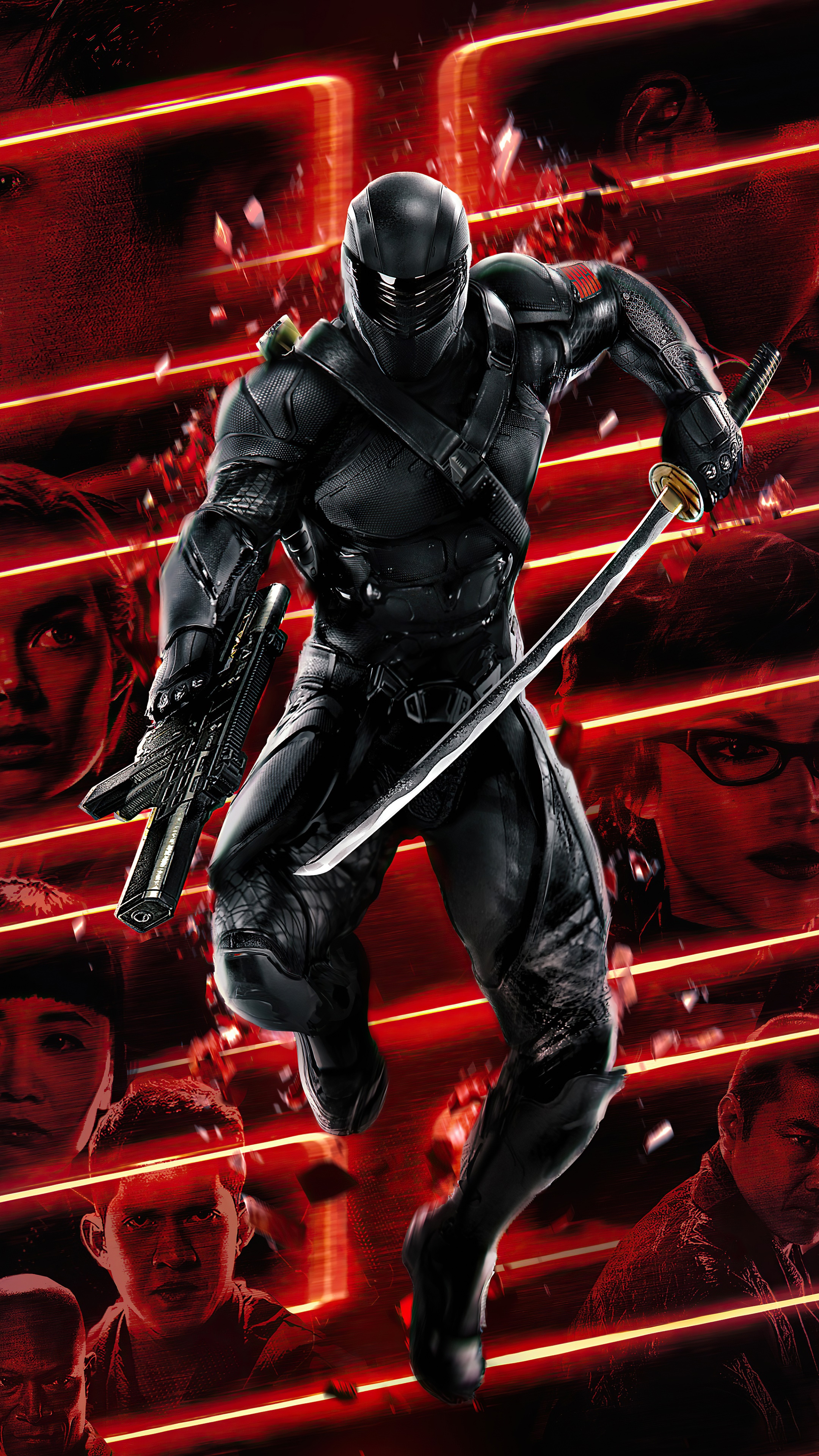 Snake Eyes from Snake Eyes: G.I. Joe Origins 4K HD Phone Wallpaper