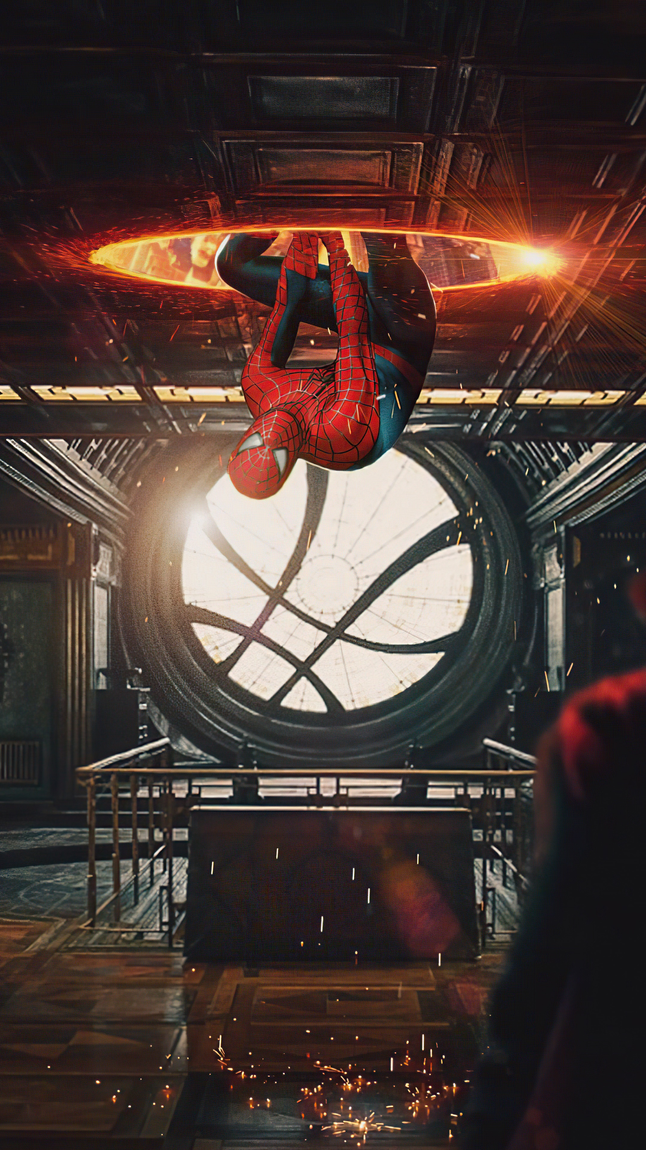 Spider-Man from Spider-Man: No Way Home in Sanctum Sanctorum HD Phone Wallpaper