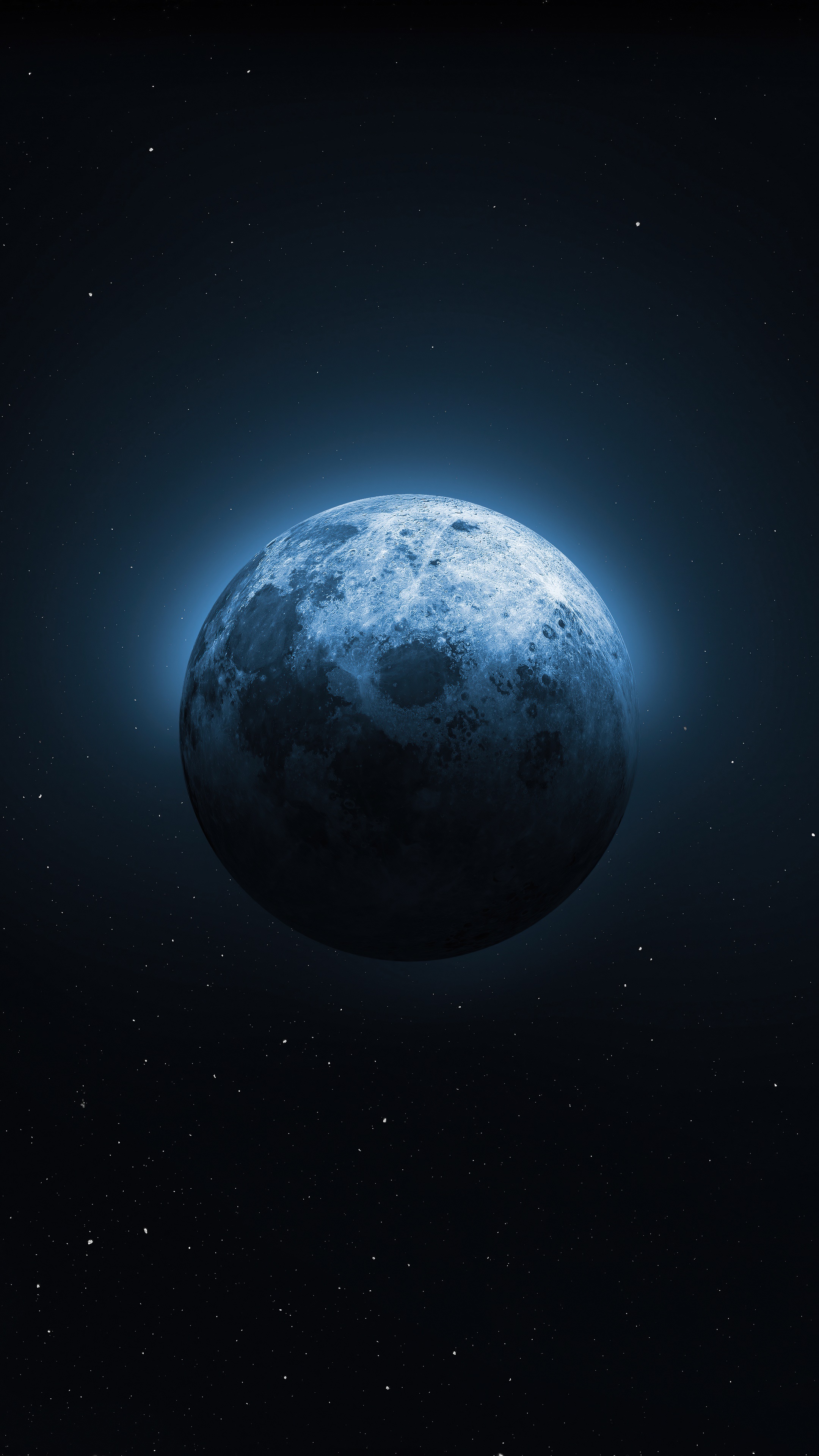 Moon in a digital universe artwork HD Phone Wallpaper