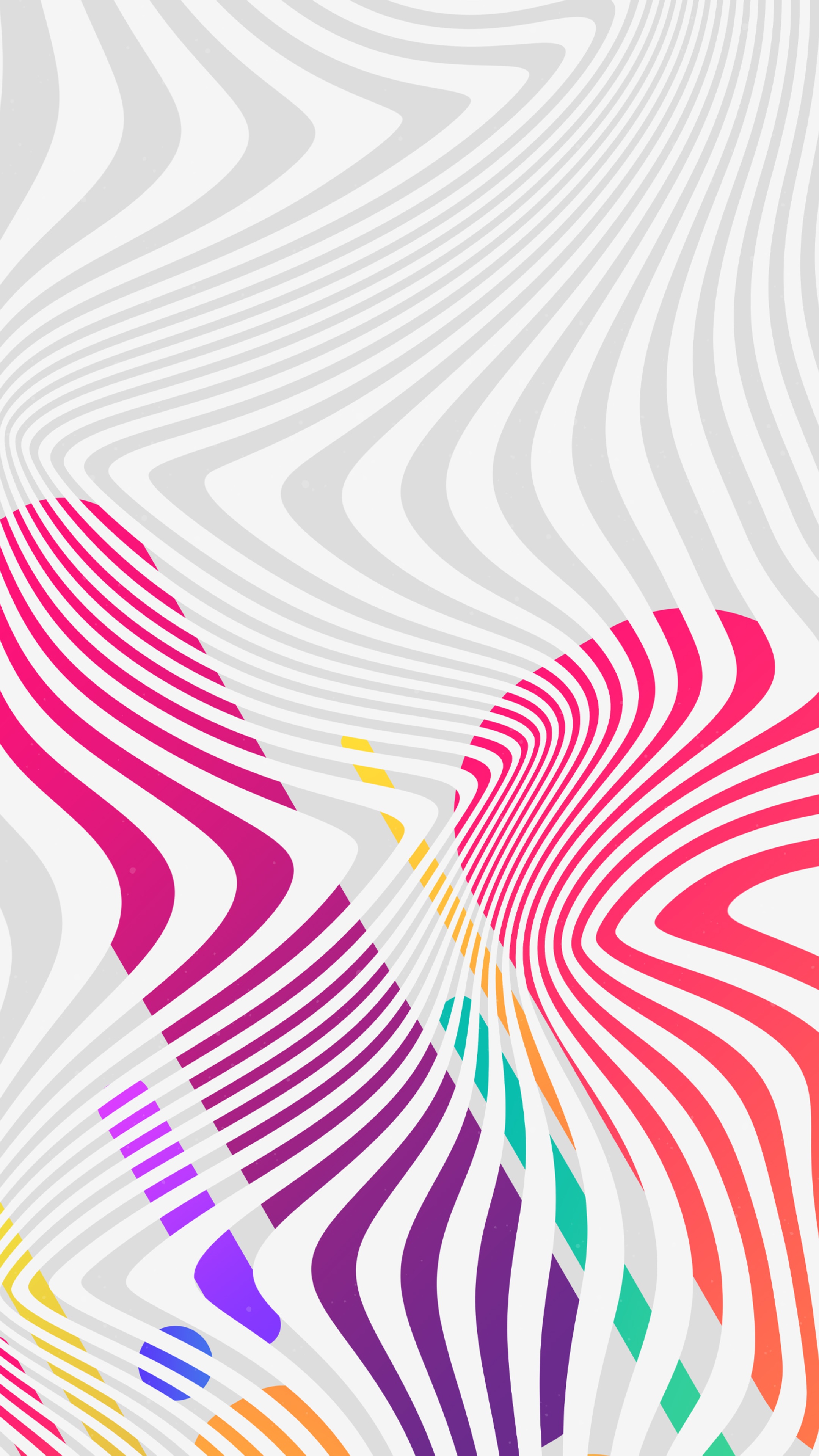 Abstract colorful wavy lines and shapes HD Phone Wallpaper
