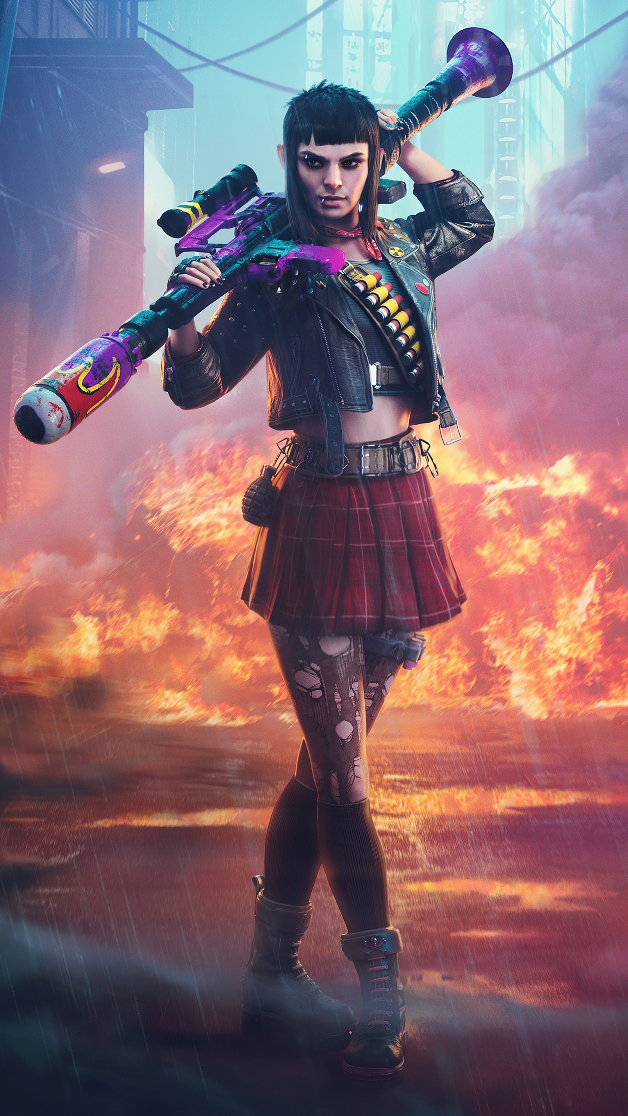 Woman with a rocket launcher in Rogue Company 4K HD Phone Wallpaper