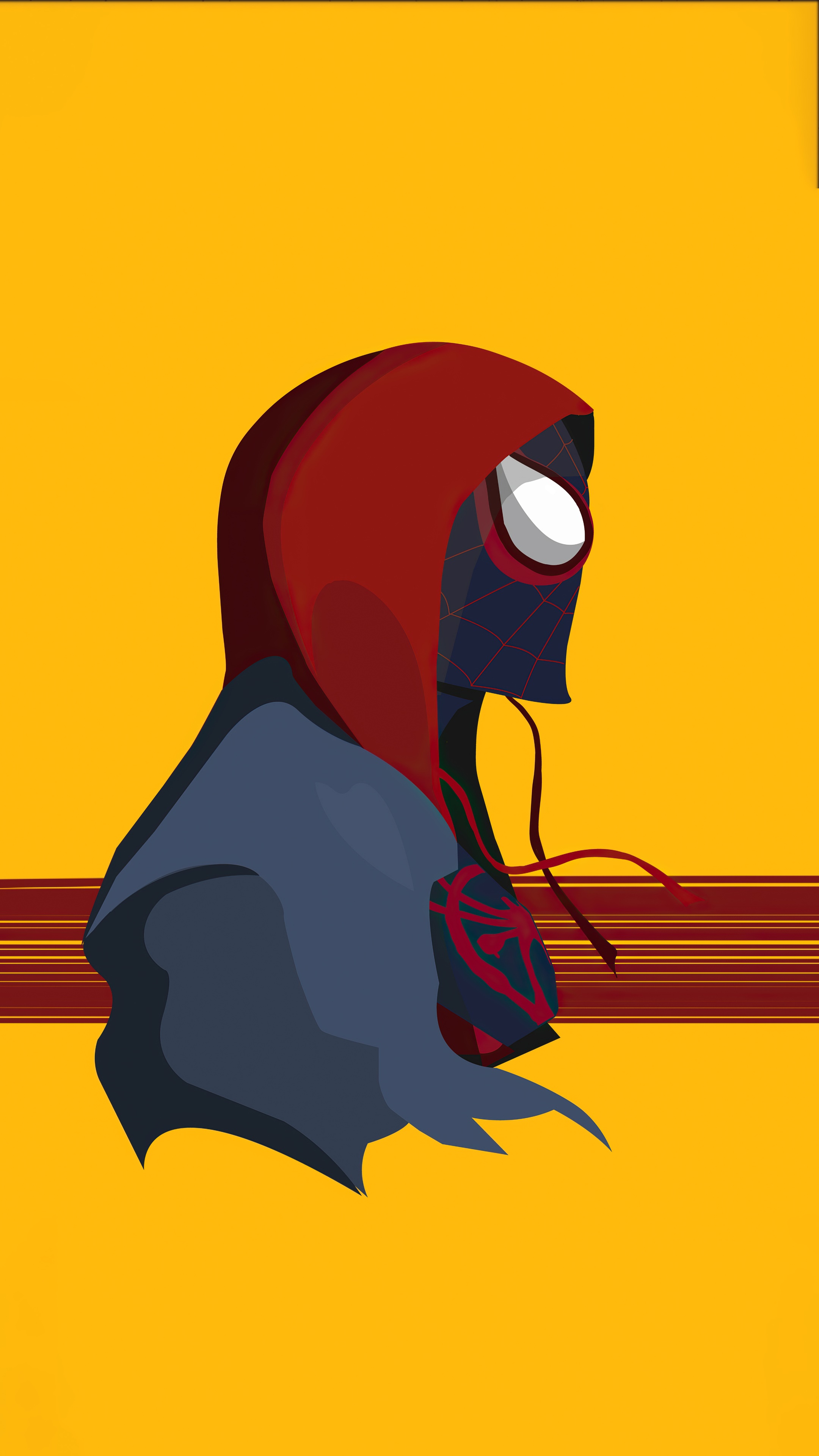 Miles Morales Spider-Man minimalist artwork HD Phone Wallpaper