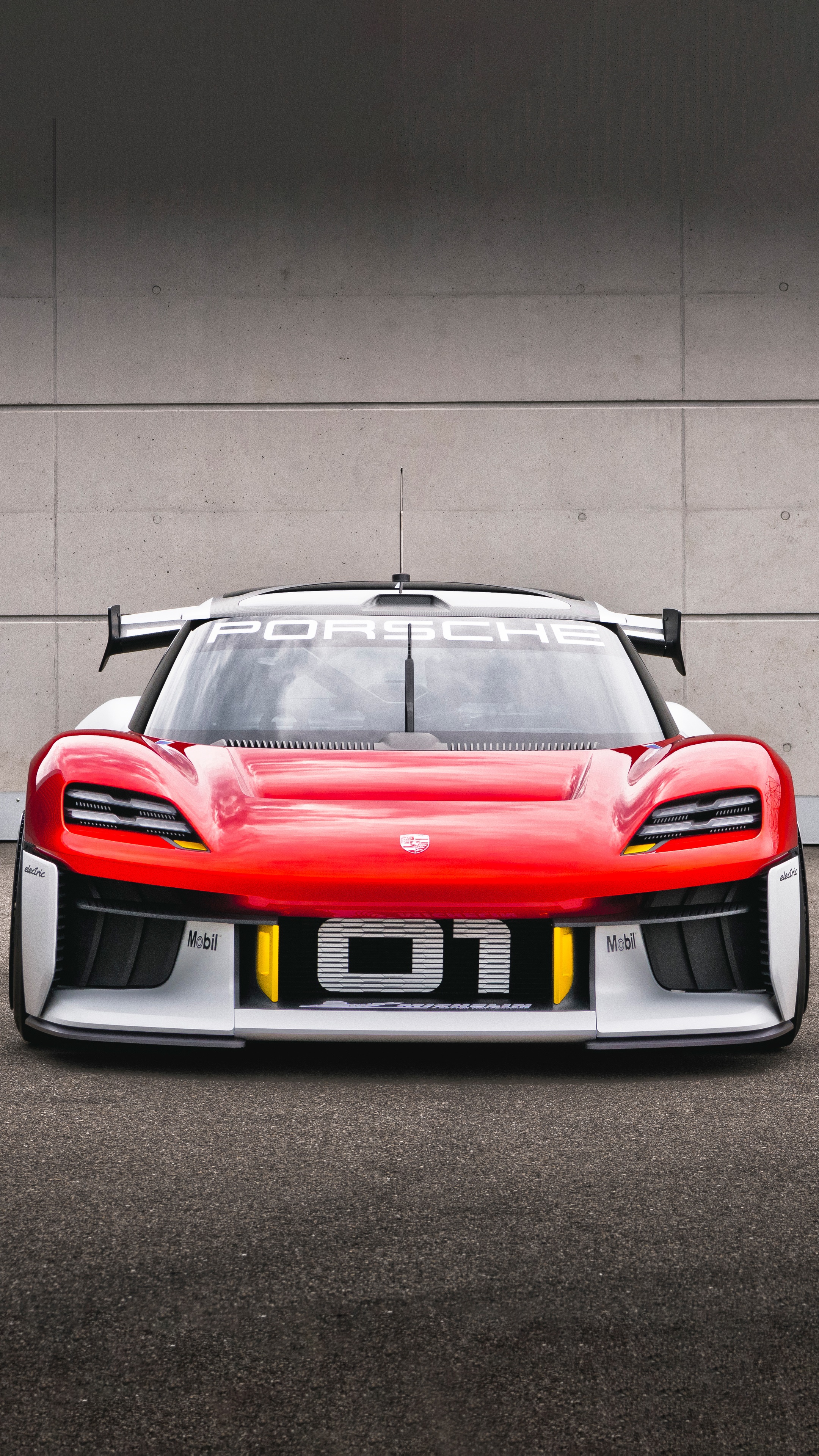 Porsche Mission R electric concept car front view HD Phone Wallpaper