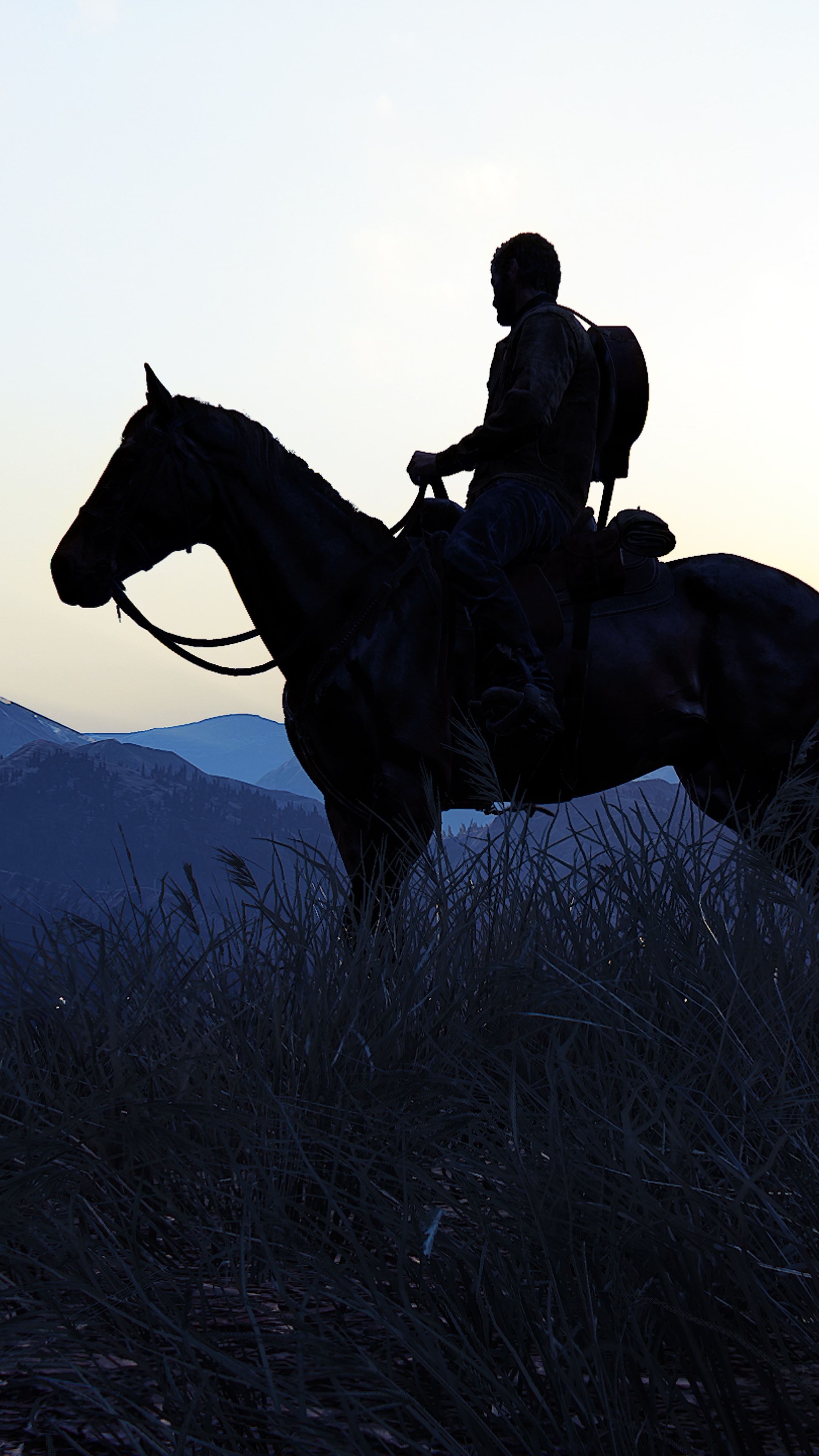 Man on horseback in The Last of Us Part II 4K HD Phone Wallpaper