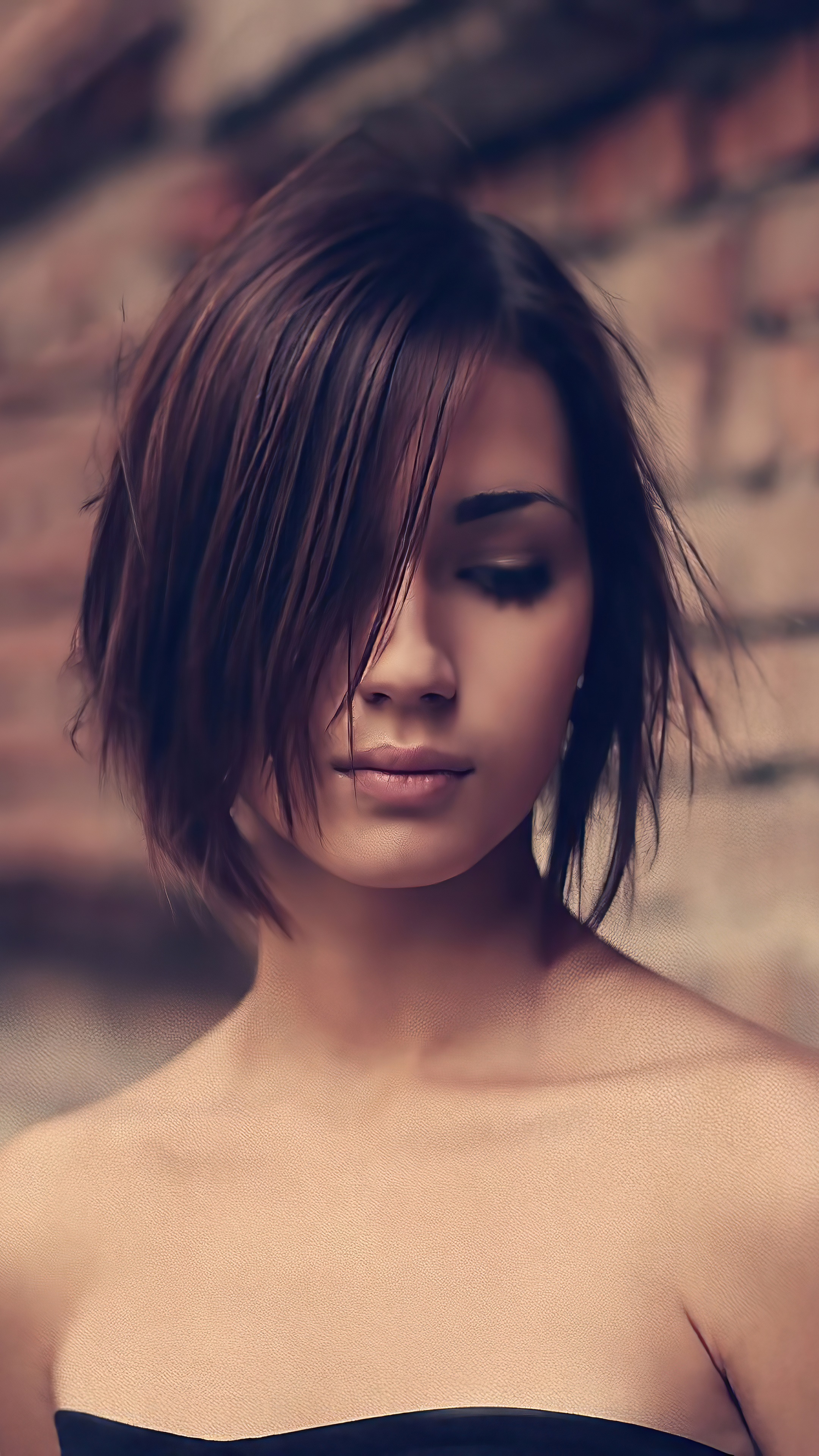 Model in black dress, 4K HD Phone Wallpaper