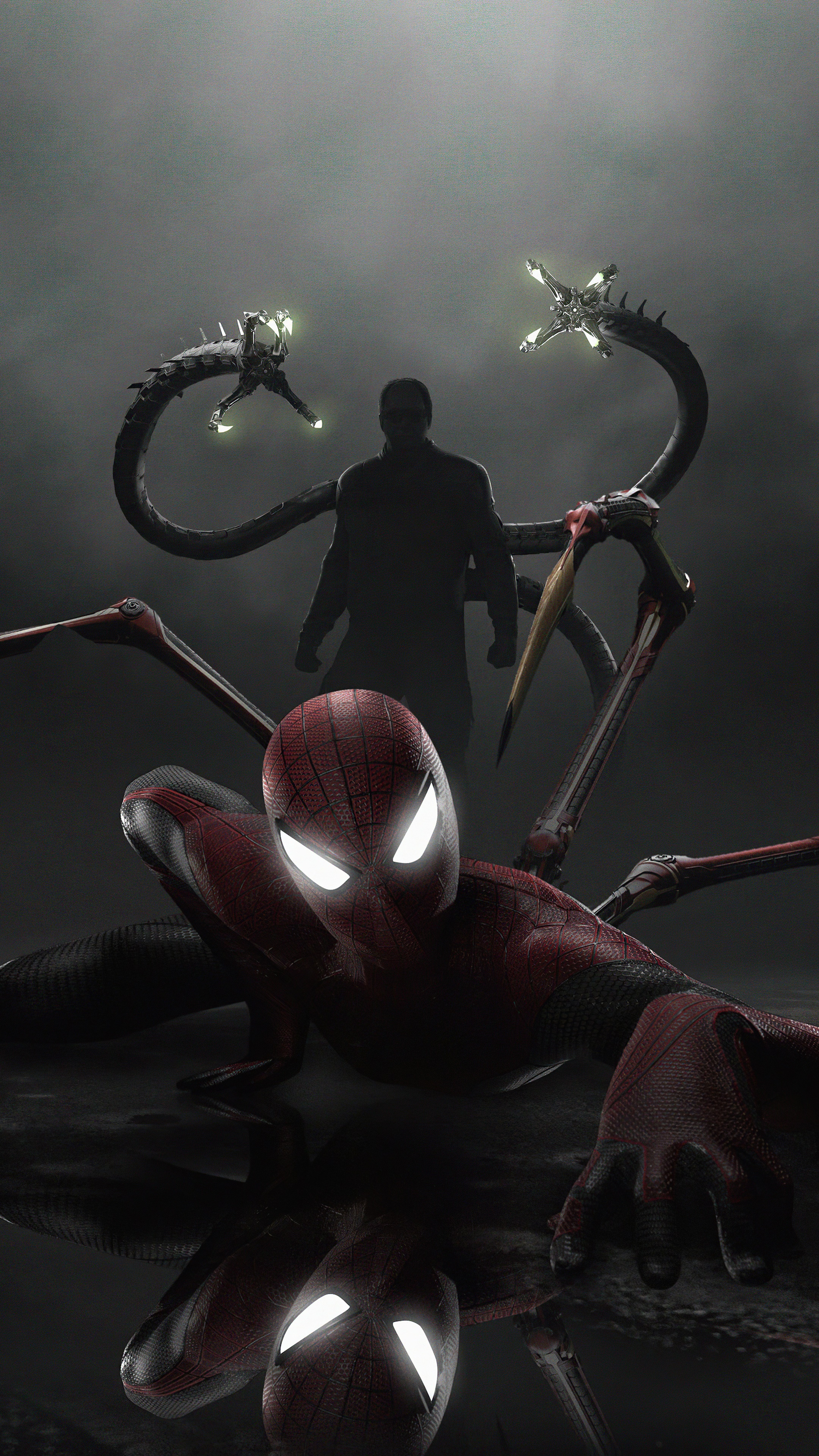 Spider-Man and Doctor Octopus artwork HD Phone Wallpaper