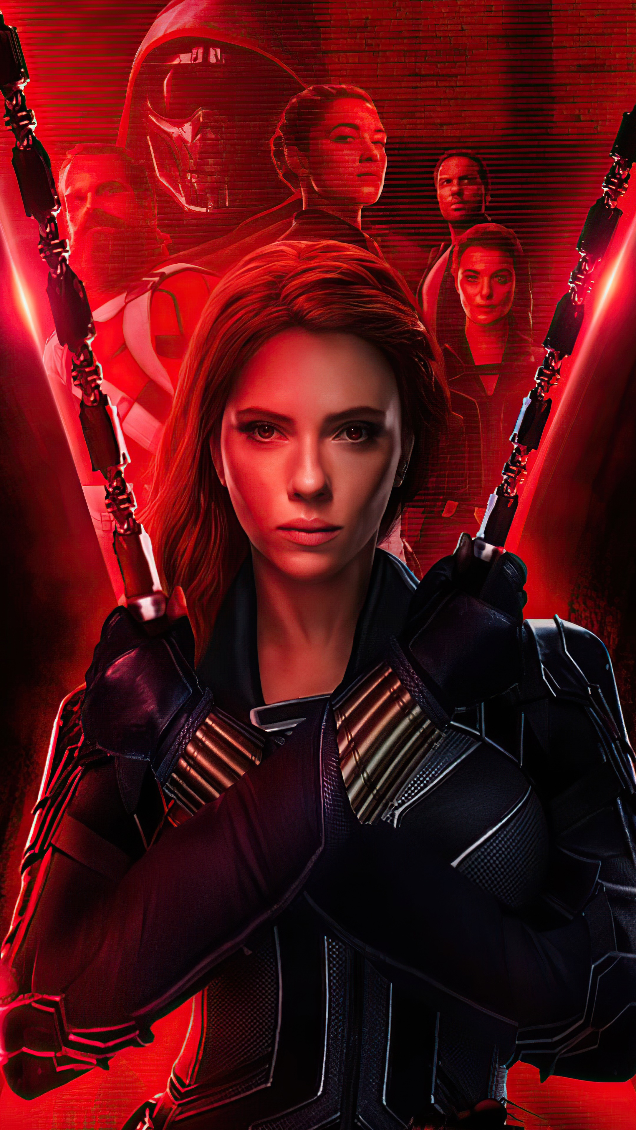 Black Widow from Marvel 4K HD Phone Wallpaper