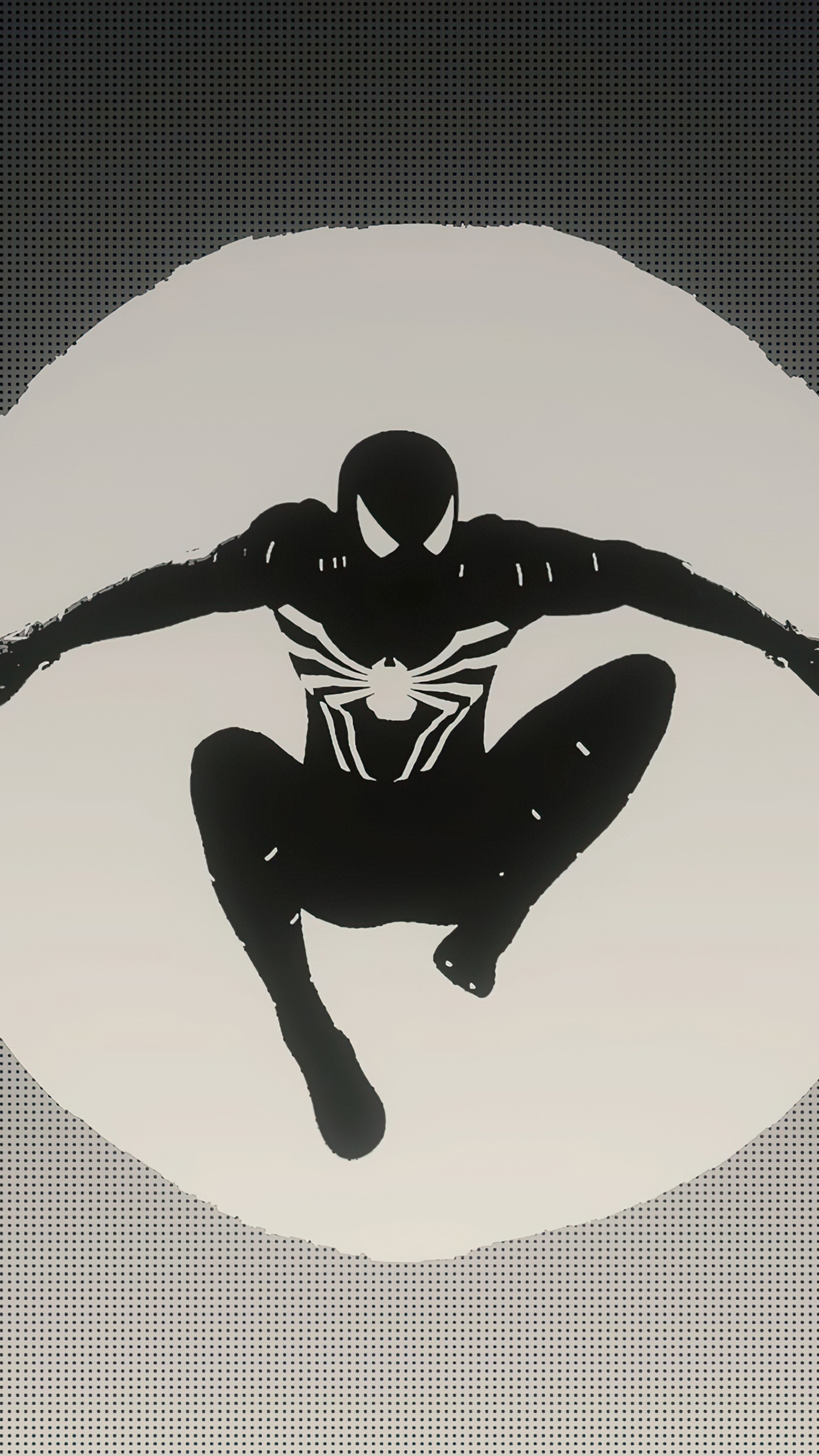 Spider-Man in Black Suit Minimalist Artwork 4K HD Phone Wallpaper