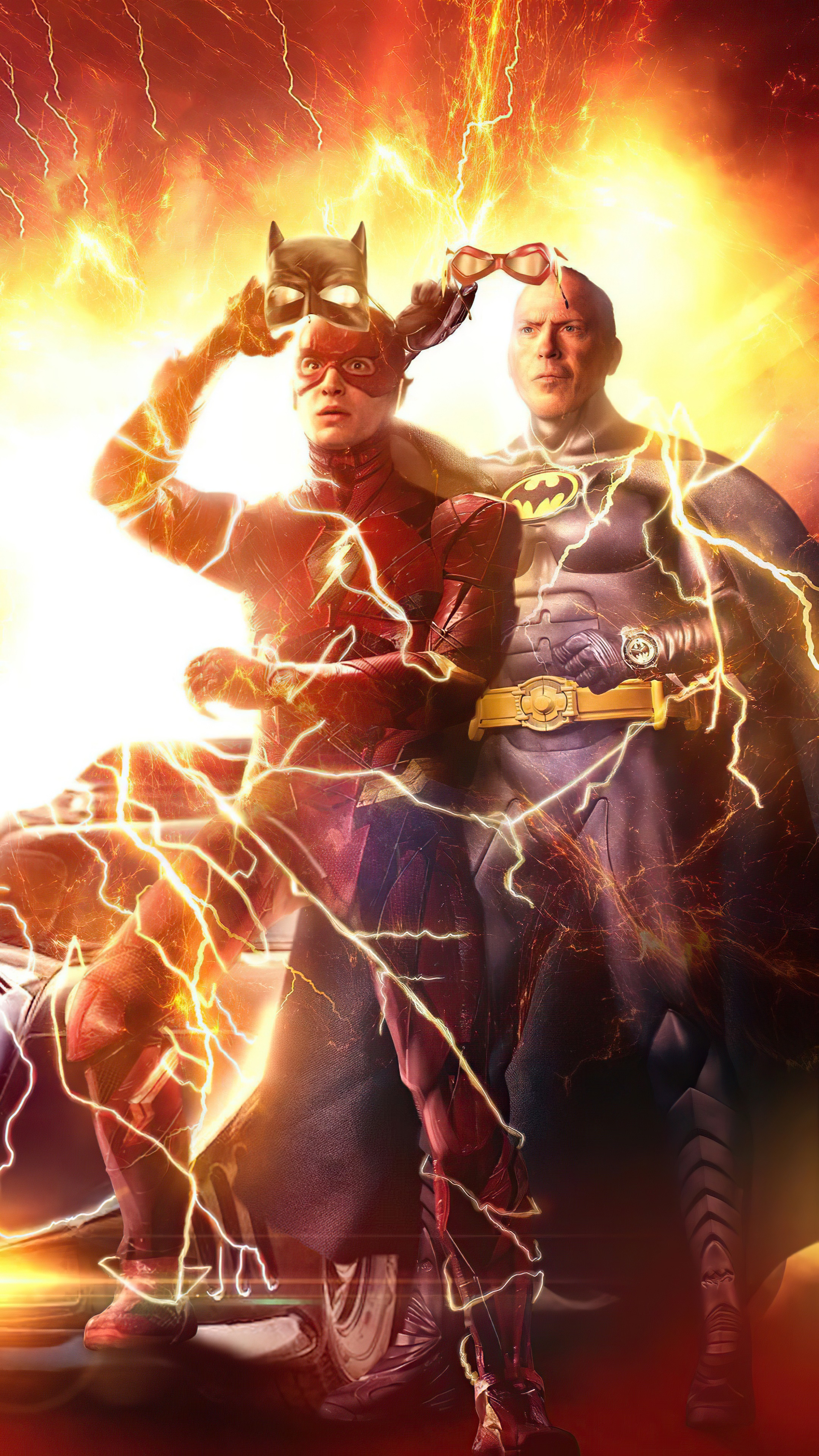 The Flash and Batman from DC Comics HD Phone Wallpaper