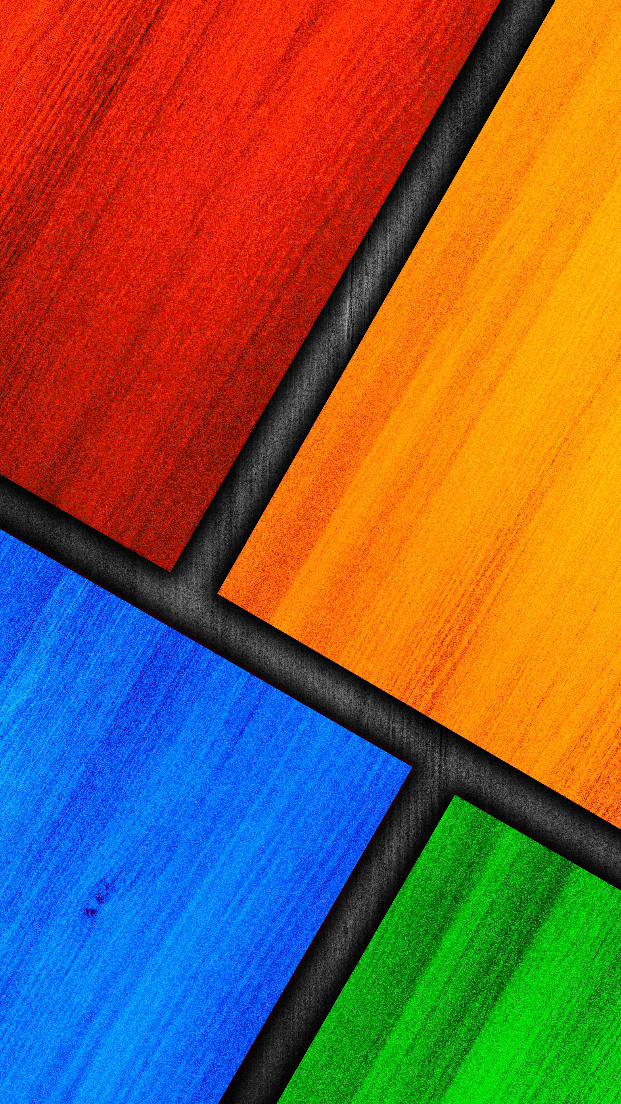 Abstract digital art with four colored panels HD Phone Wallpaper