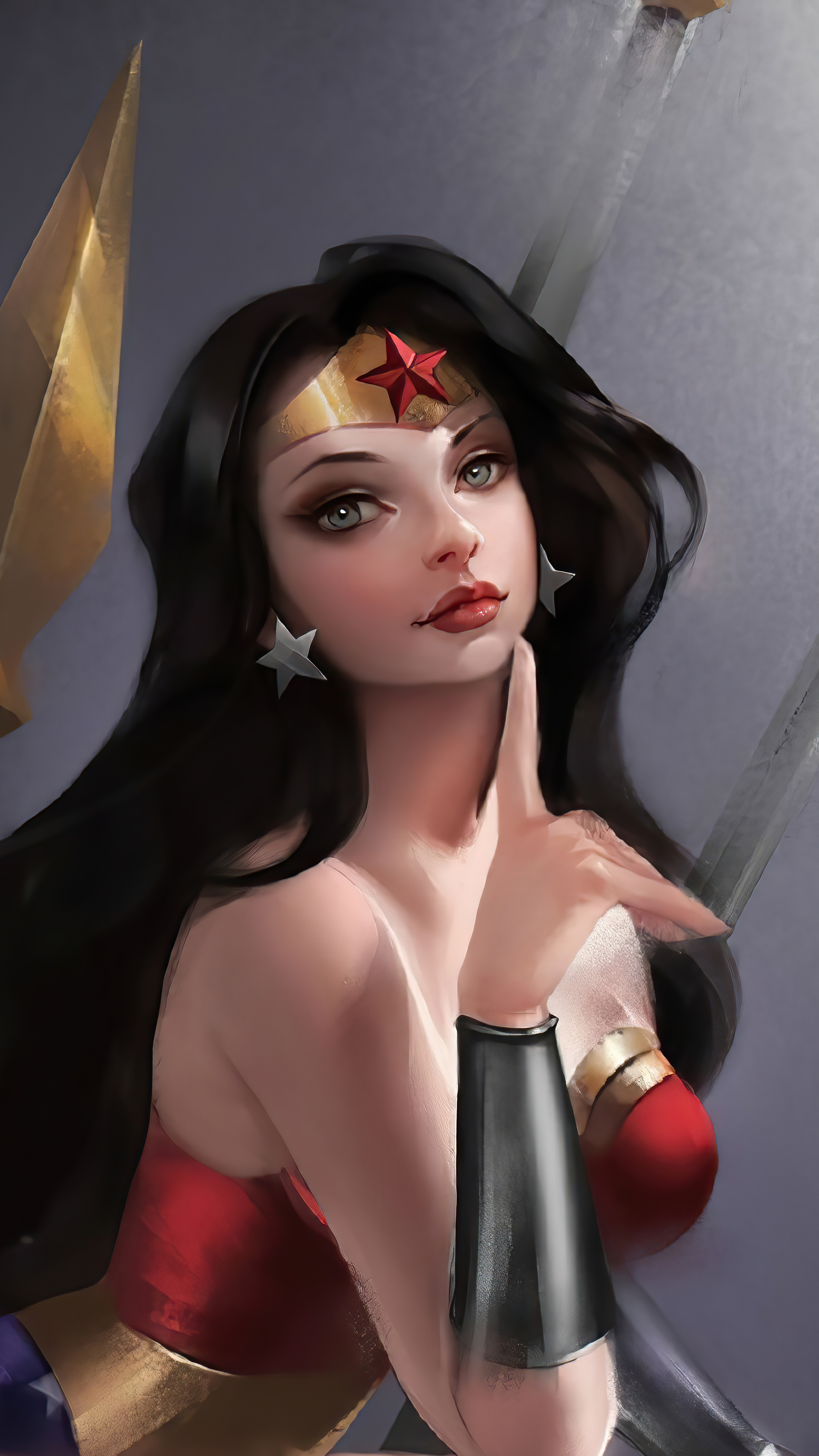 Wonder Woman artwork by an artist HD Phone Wallpaper