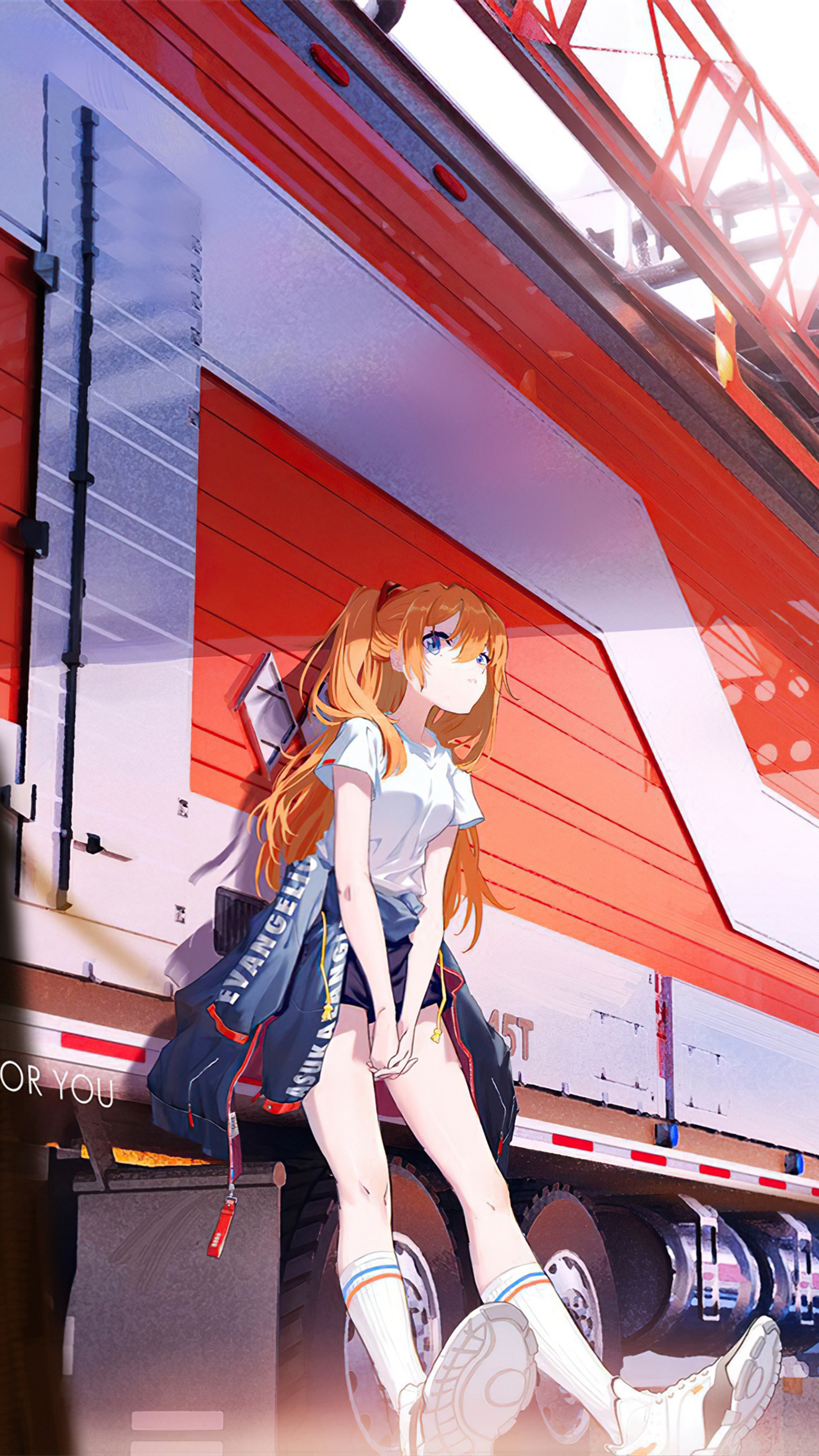 Asuka Langley Soryu from Neon Genesis Evangelion HD Phone Wallpaper