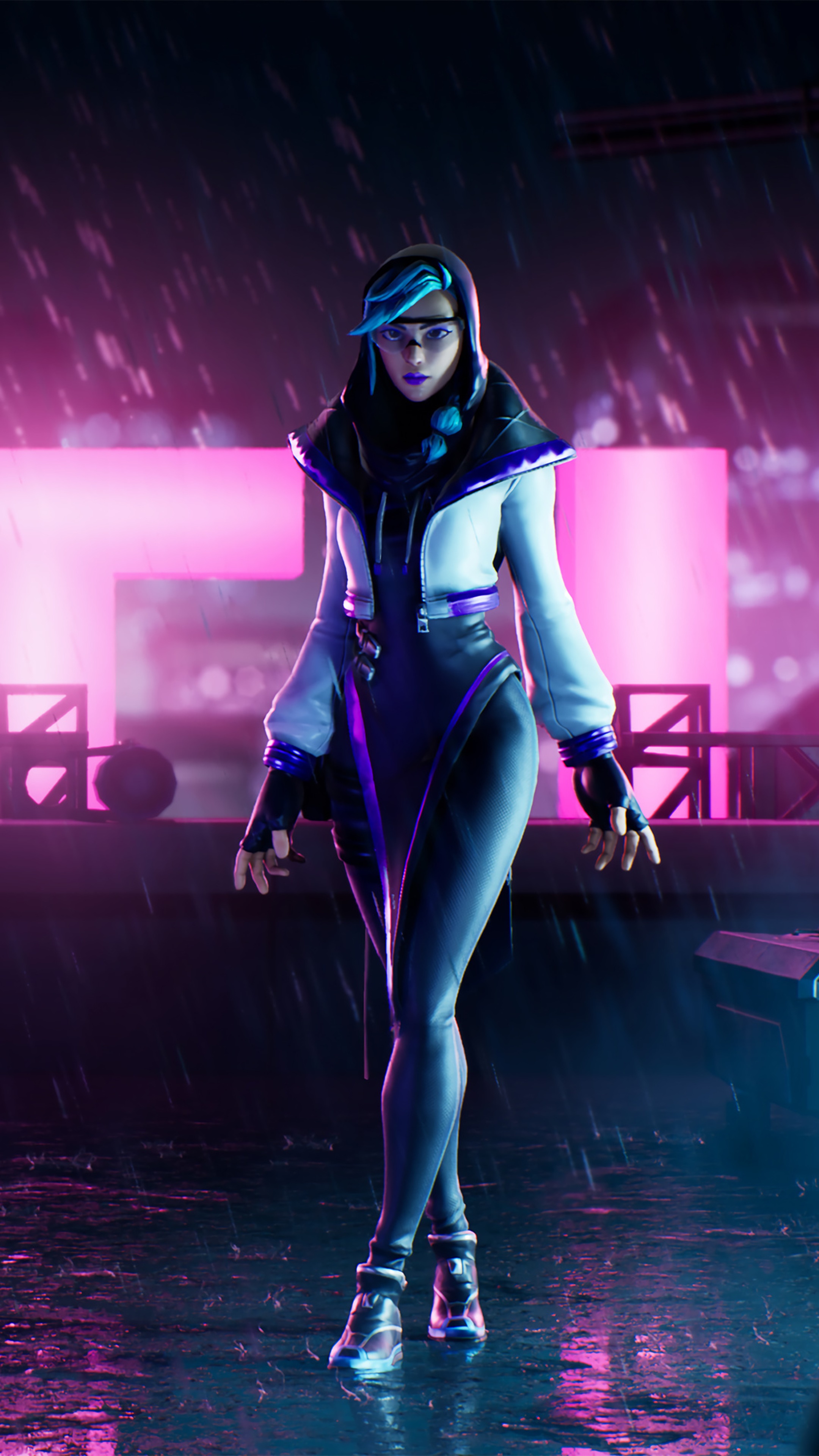 Fortnite Character in Futuristic Outfit HD Phone Wallpaper