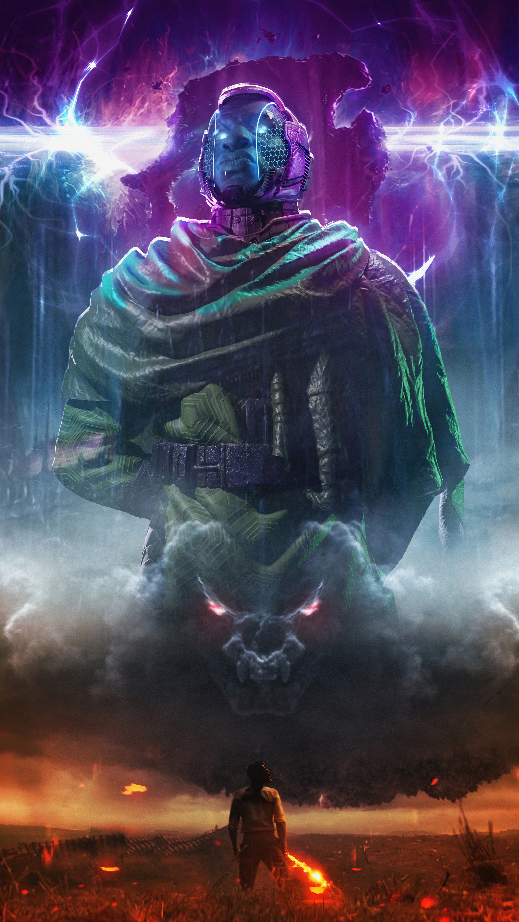 Kang the Conqueror from Marvel artwork HD Phone Wallpaper