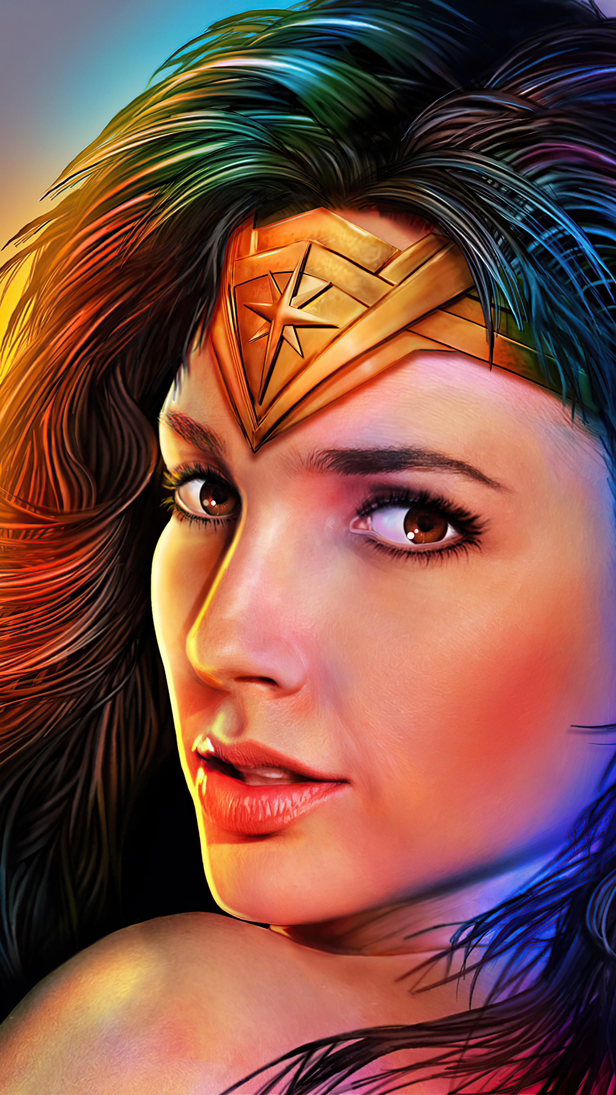 Wonder Woman artwork by an artist HD Phone Wallpaper