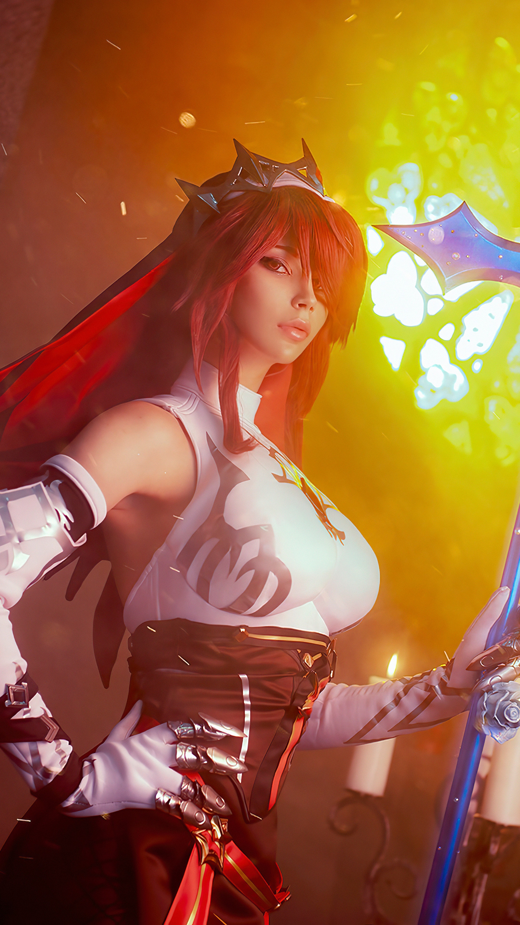 Rosaria from Genshin Impact cosplay HD Phone Wallpaper