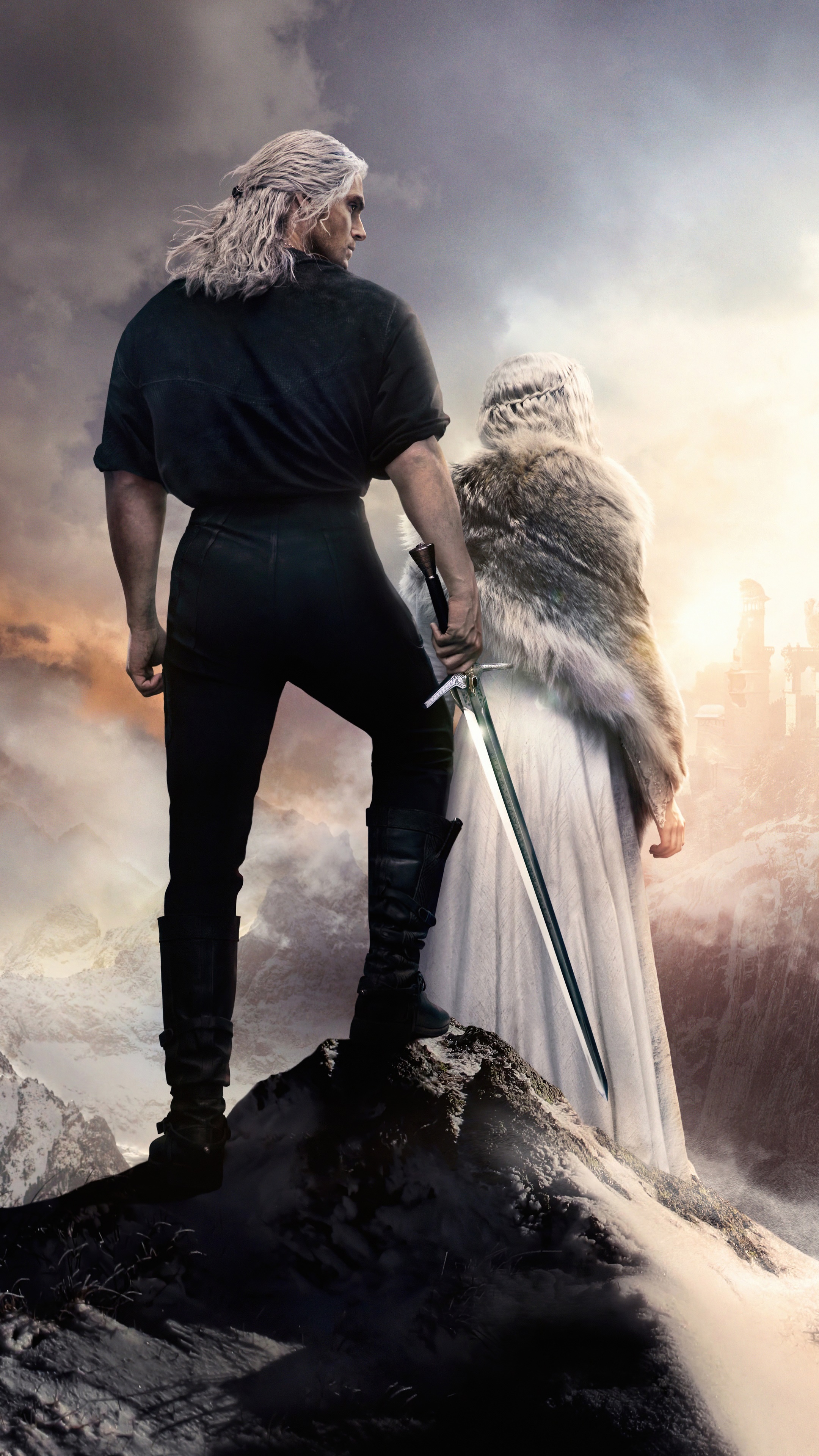 Geralt and Ciri from The Witcher HD Phone Wallpaper