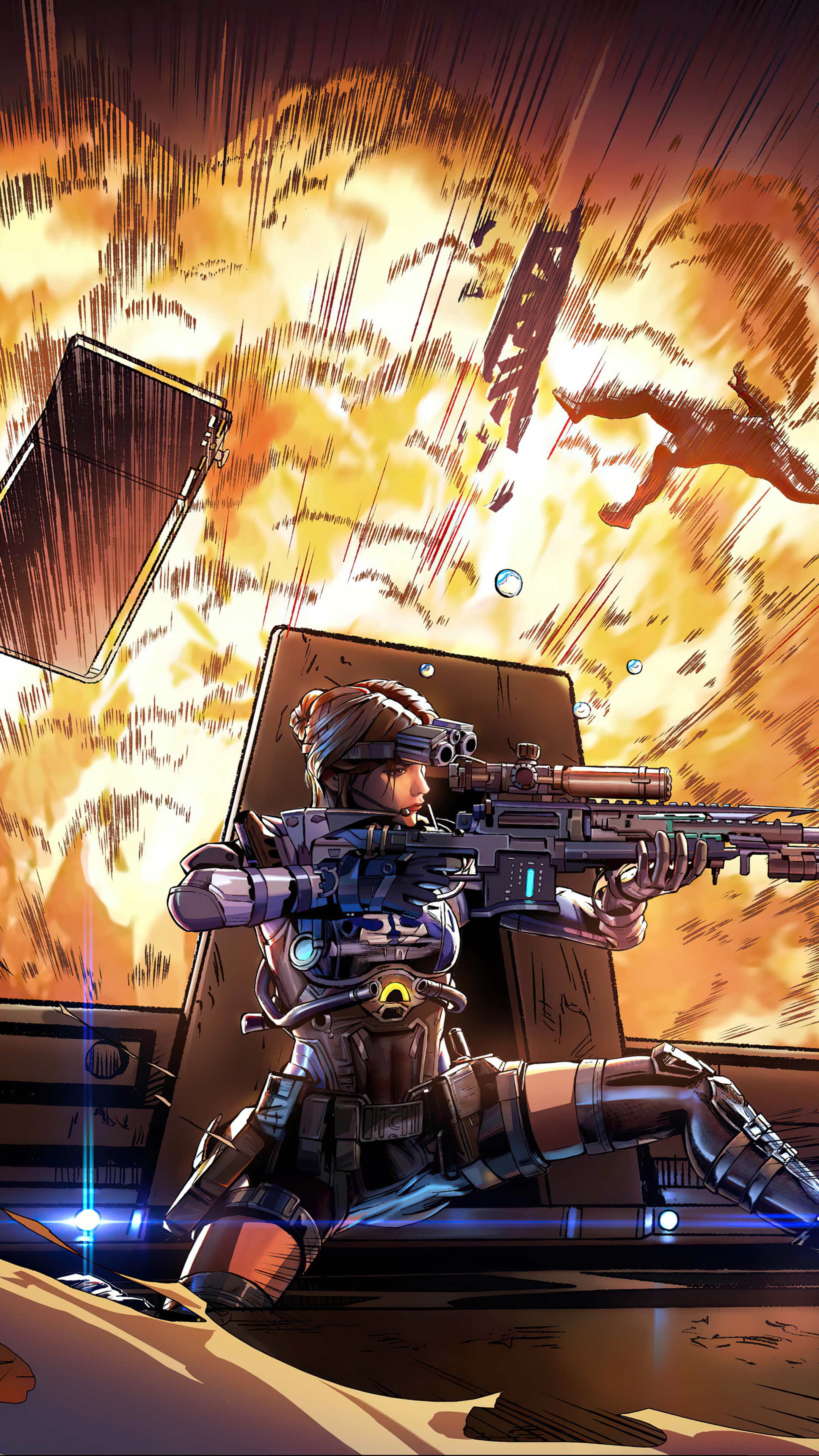 Woman with sniper rifle in Call of Duty Mobile 4K HD Phone Wallpaper