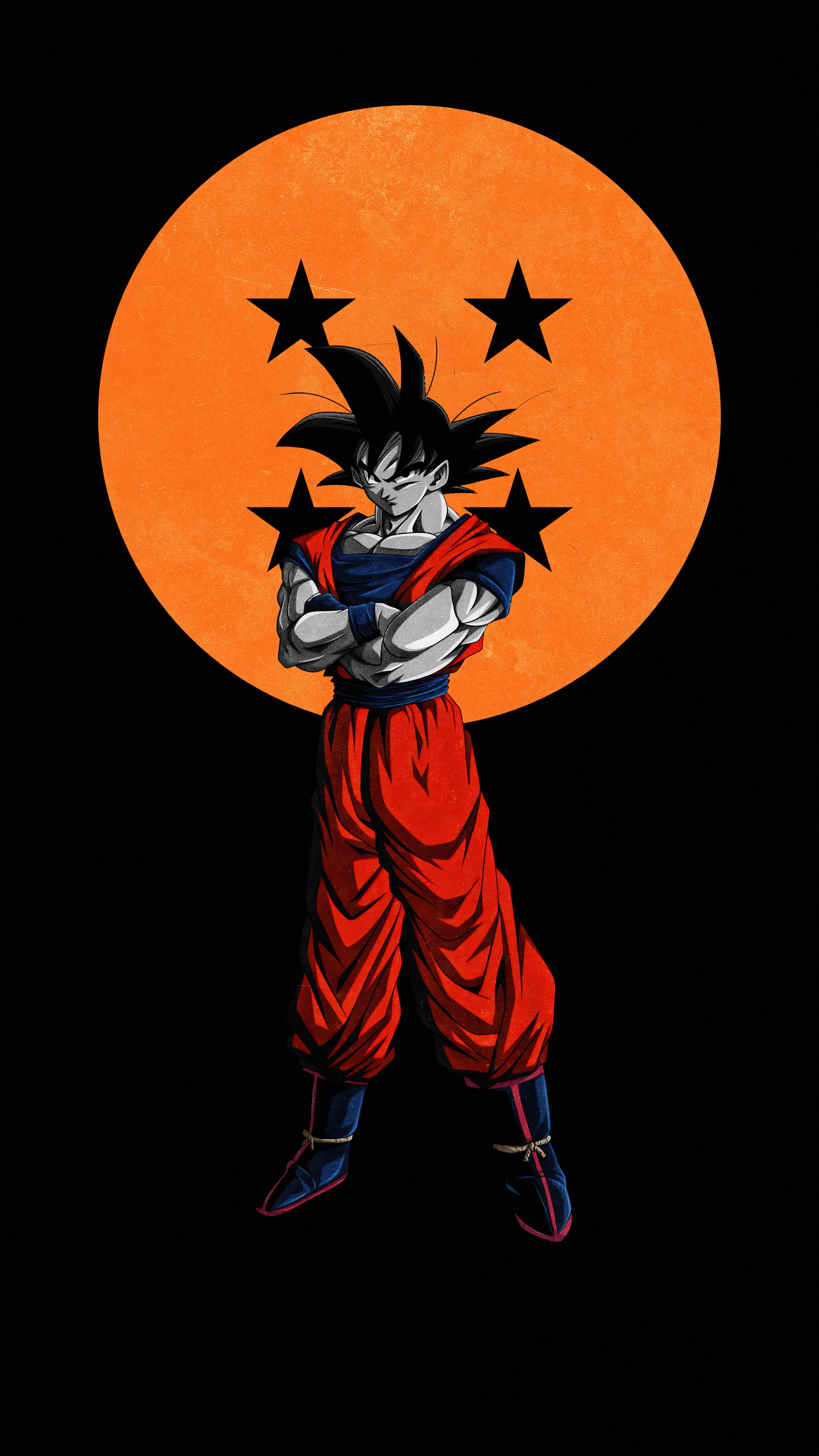 Goku from Dragon Ball with Four-Star Dragon Ball HD Phone Wallpaper