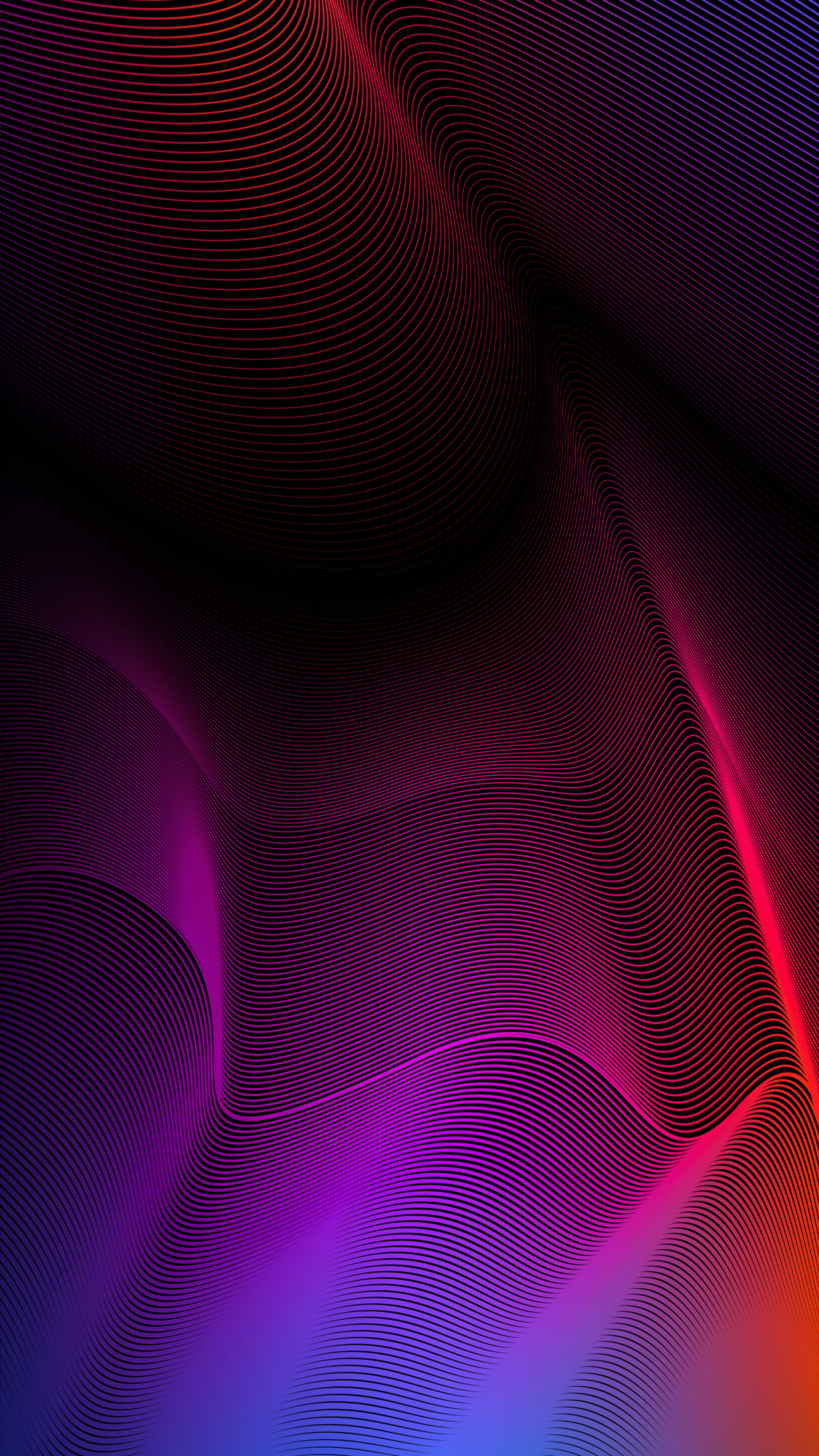 Abstract digital art with flowing lines and gradient colors HD Phone Wallpaper