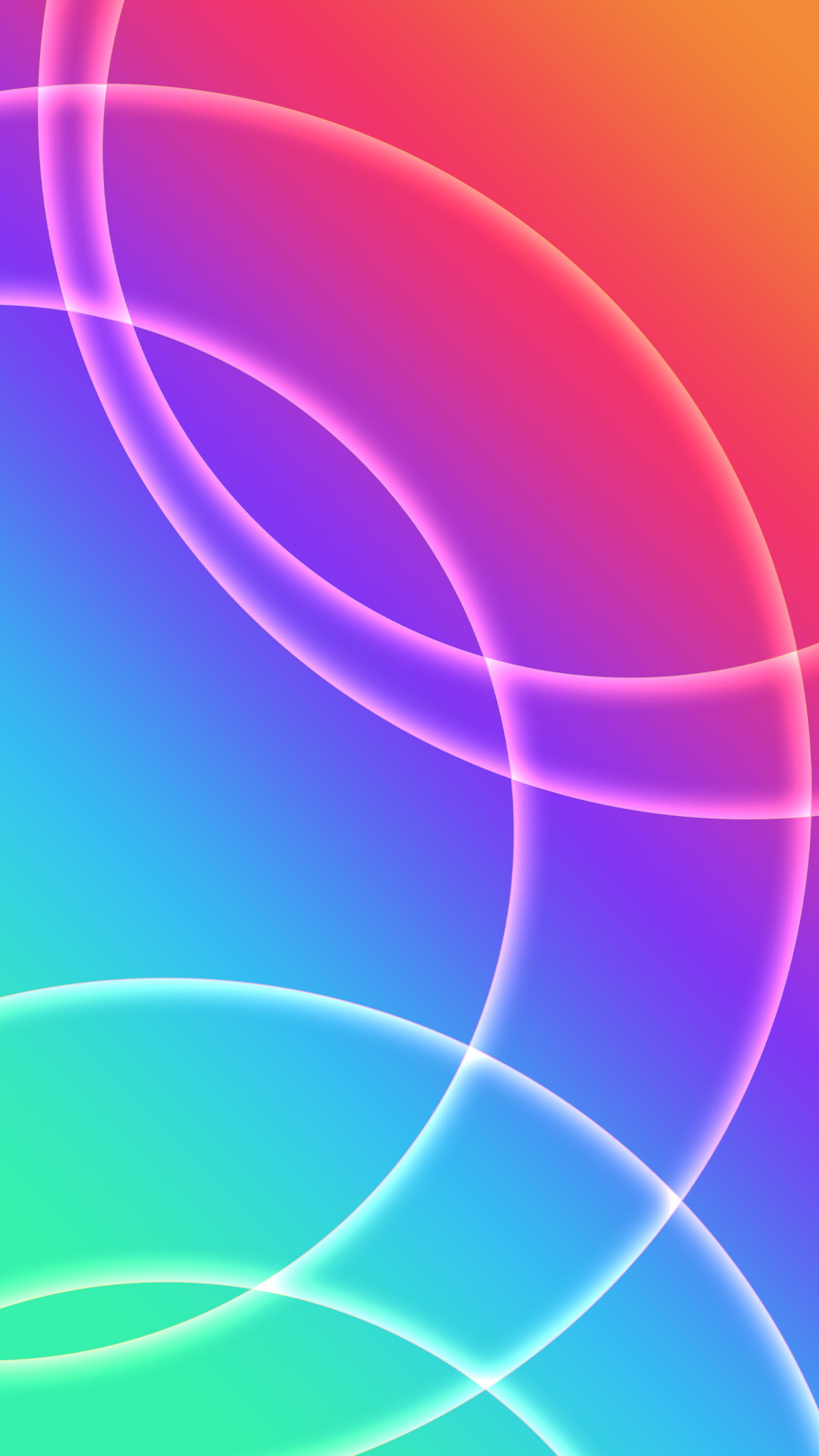 Abstract colorful gradient with glowing curves HD Phone Wallpaper