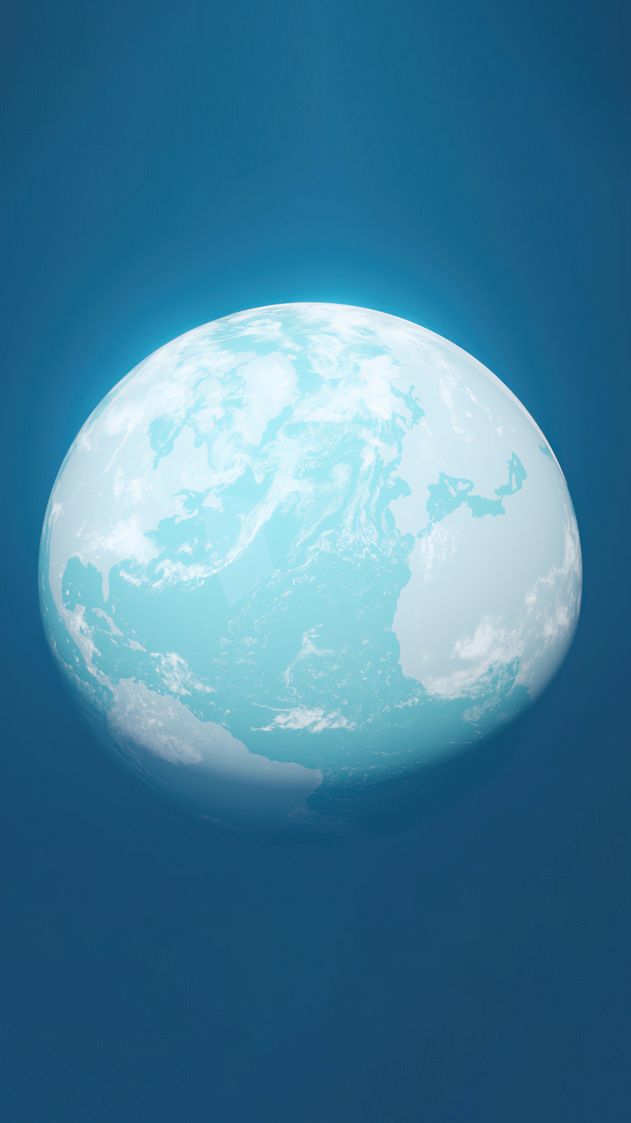 Minimalist Earth Planet Artwork 4K HD Phone Wallpaper