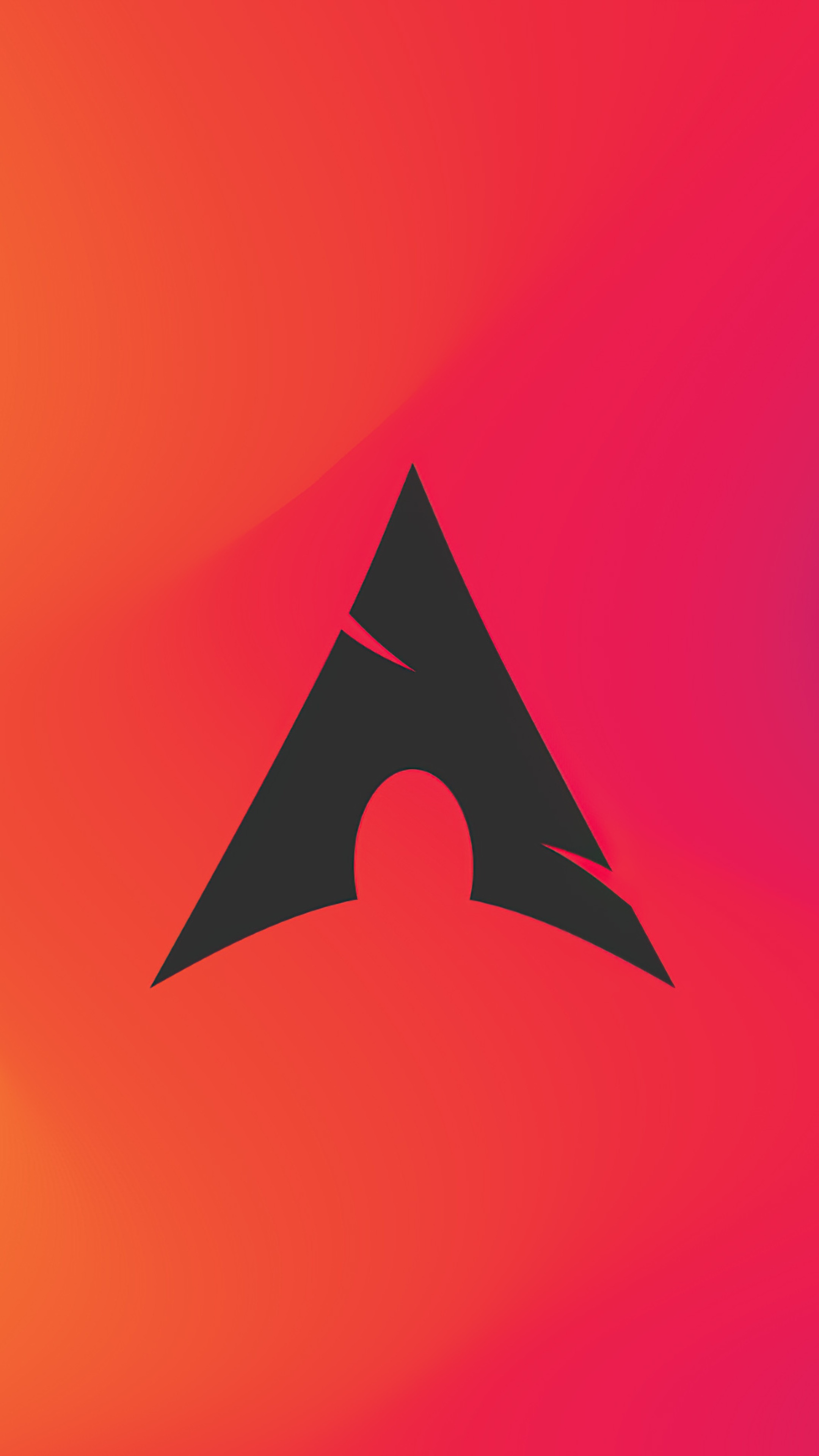 Arch Linux logo on a gradient background HD Phone Wallpaper