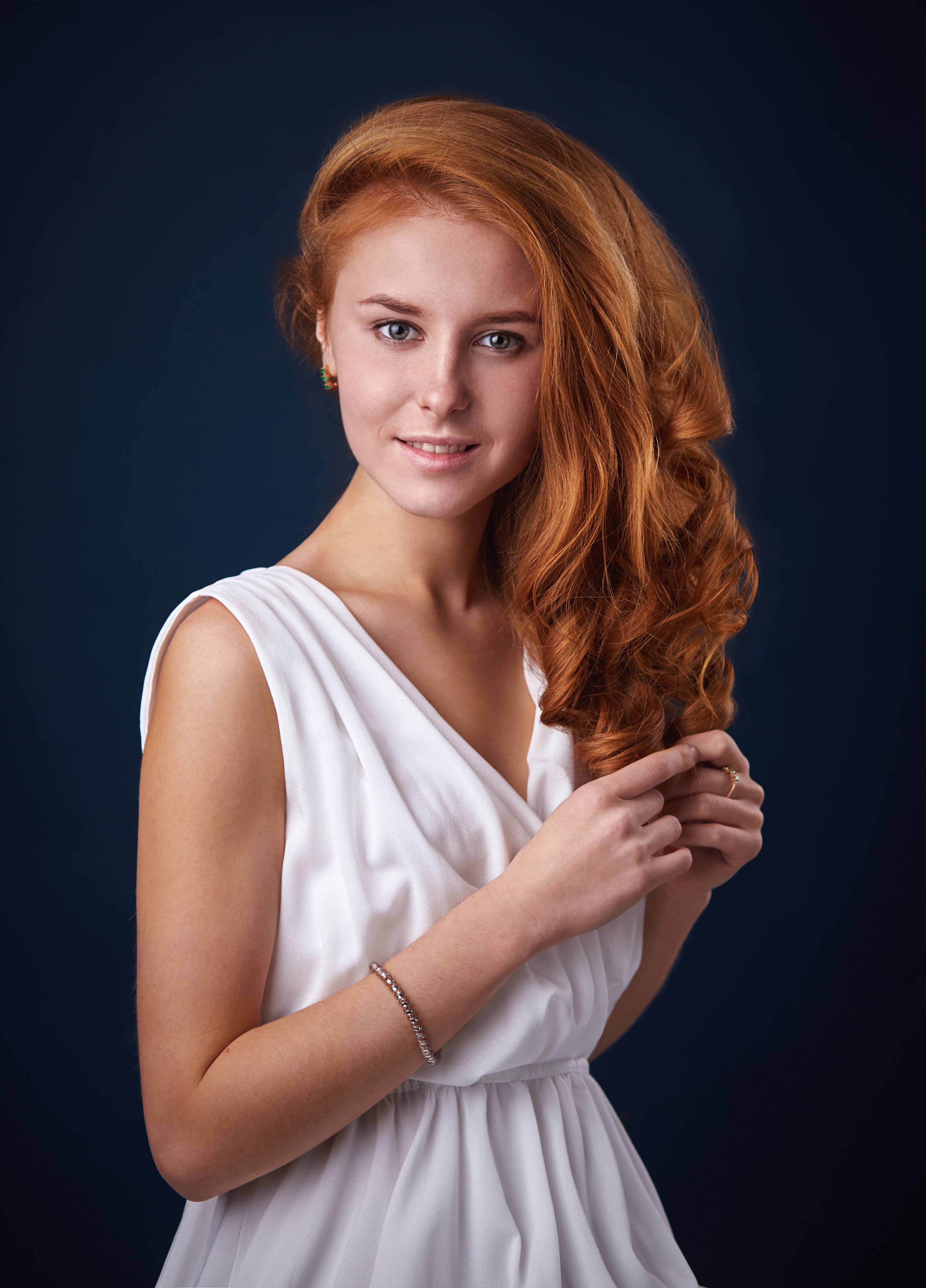Redhead girl Sofia by Oleg Portnov HD Phone Wallpaper