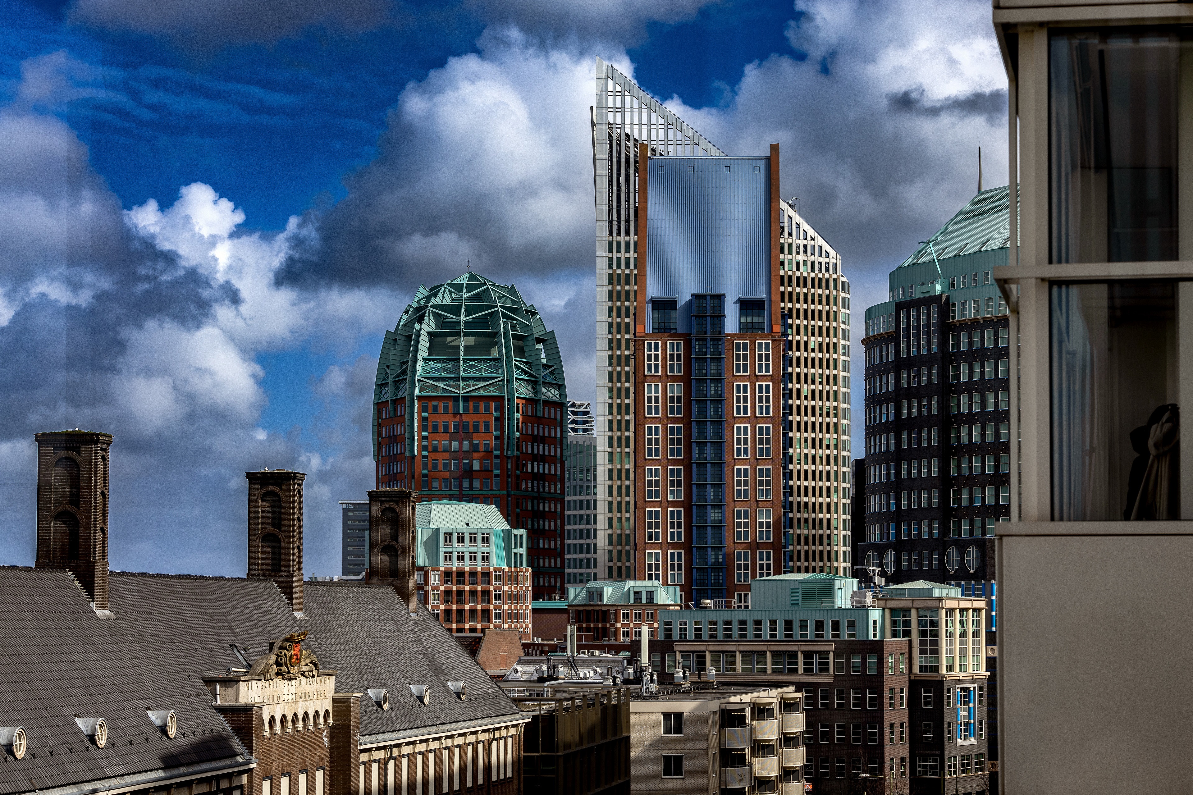 The Hague, Netherlands Cityscape with Modern Buildings HD Wallpaper