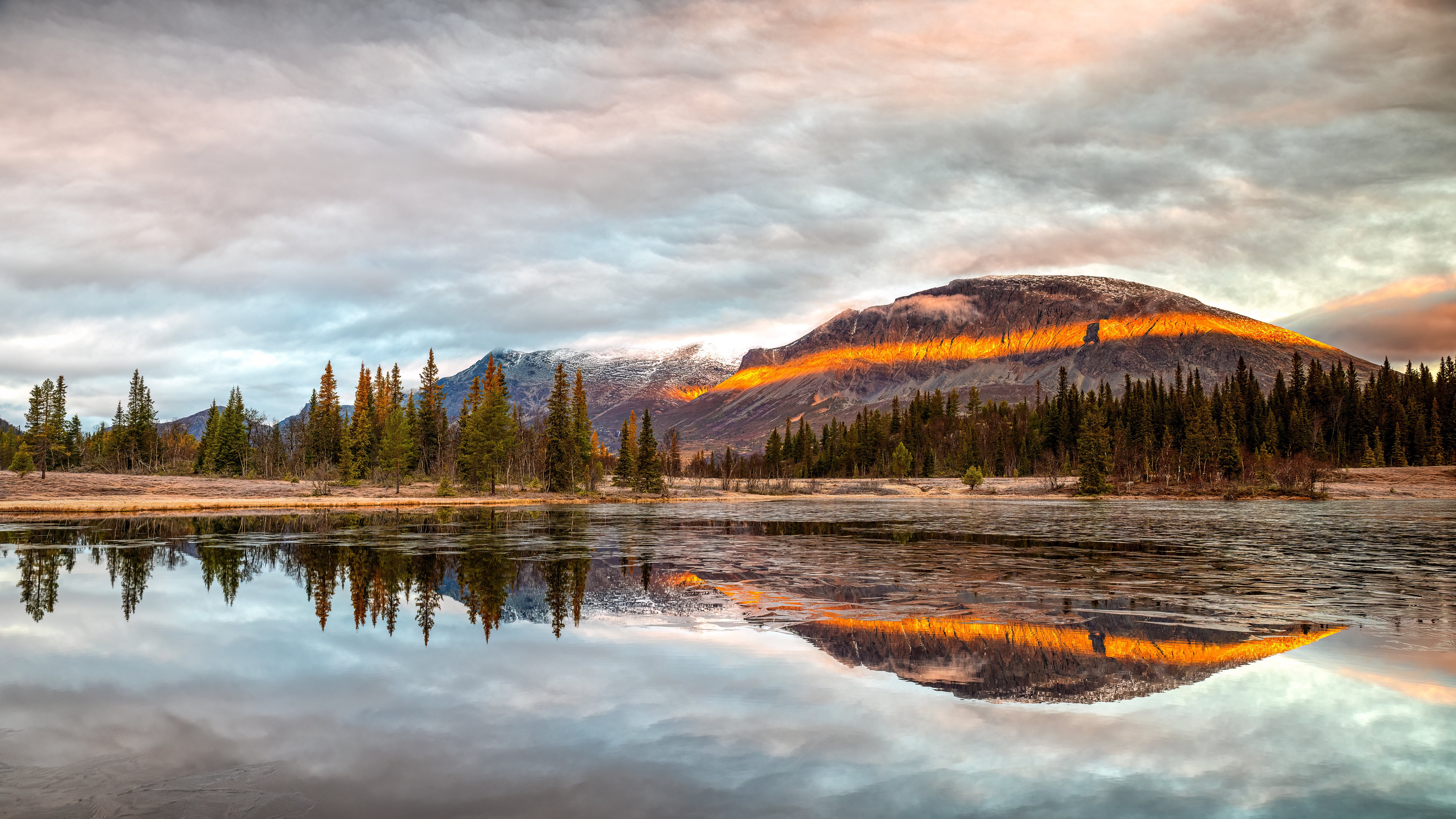 4K Mountains Lake Reflection Norway HD Wallpaper