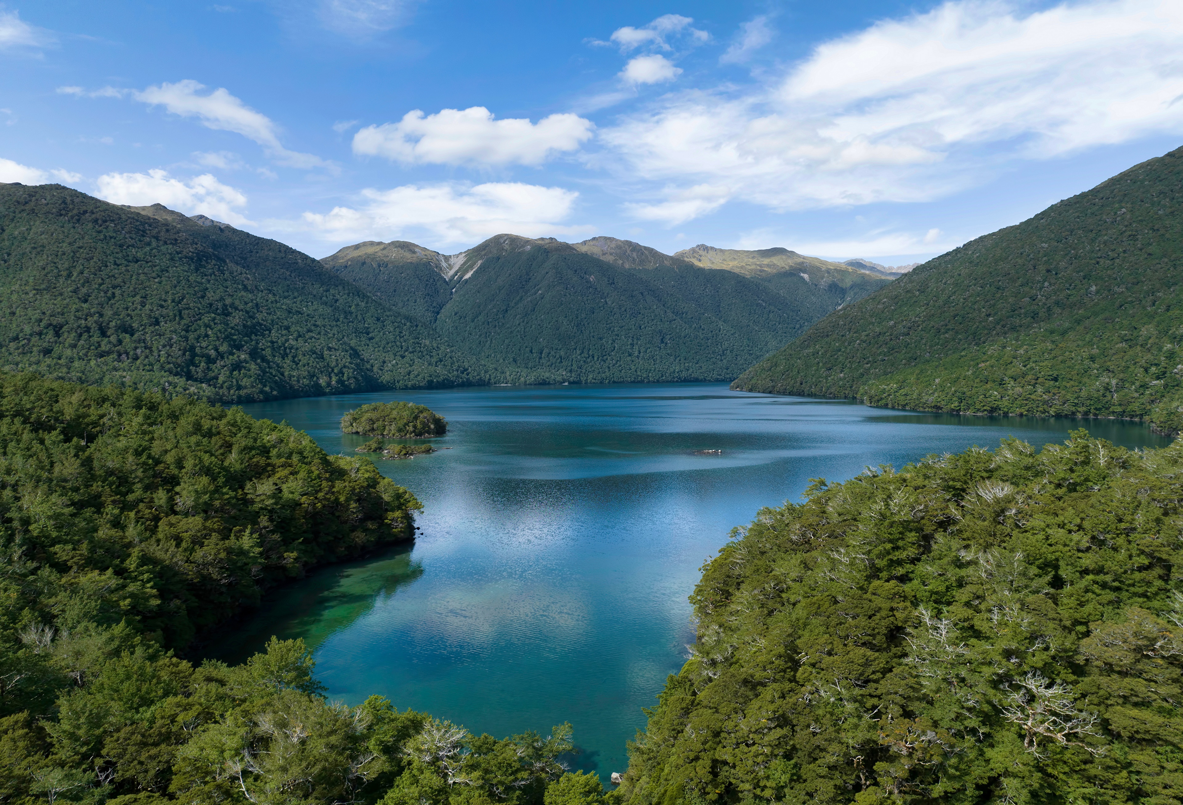 Christabel Lake, New Zealand, Mountains, Lake HD Wallpaper