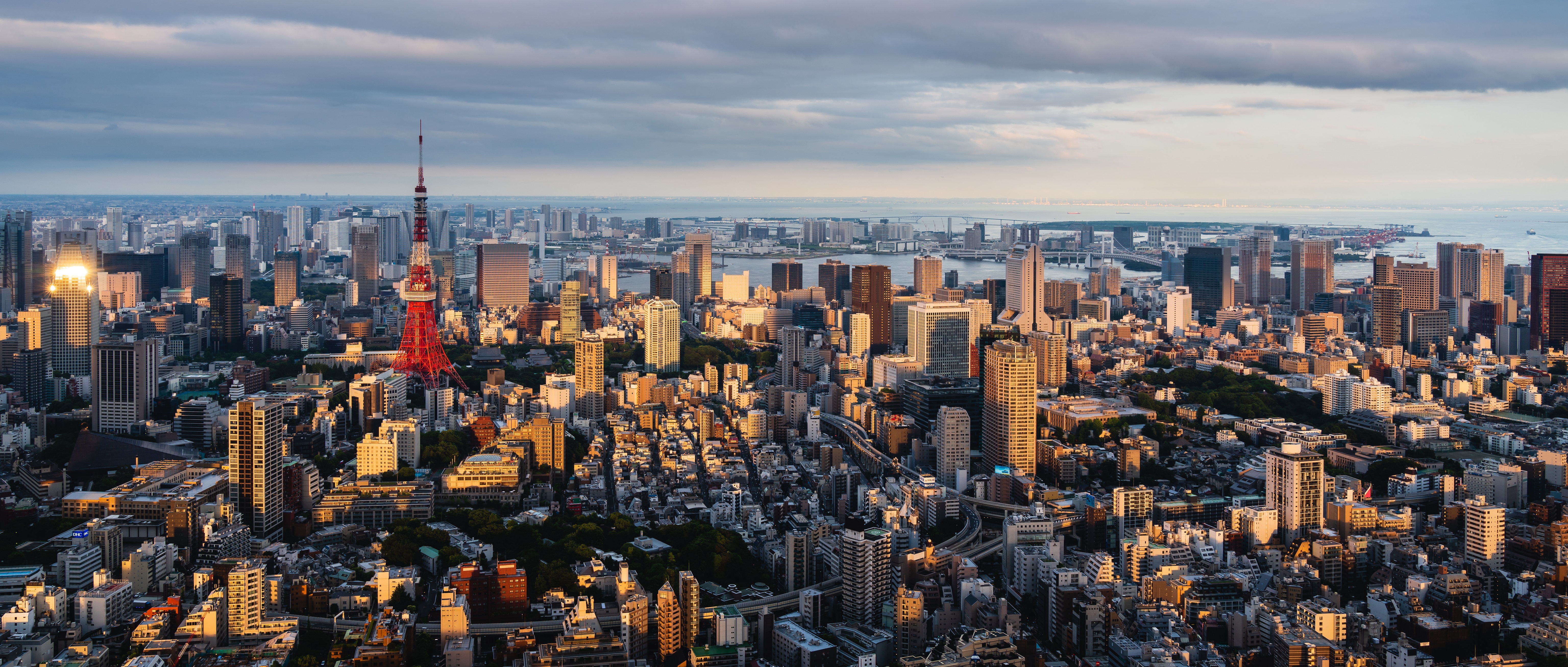 Tokyo cityscape with Tokyo Tower at sunset HD Wallpaper