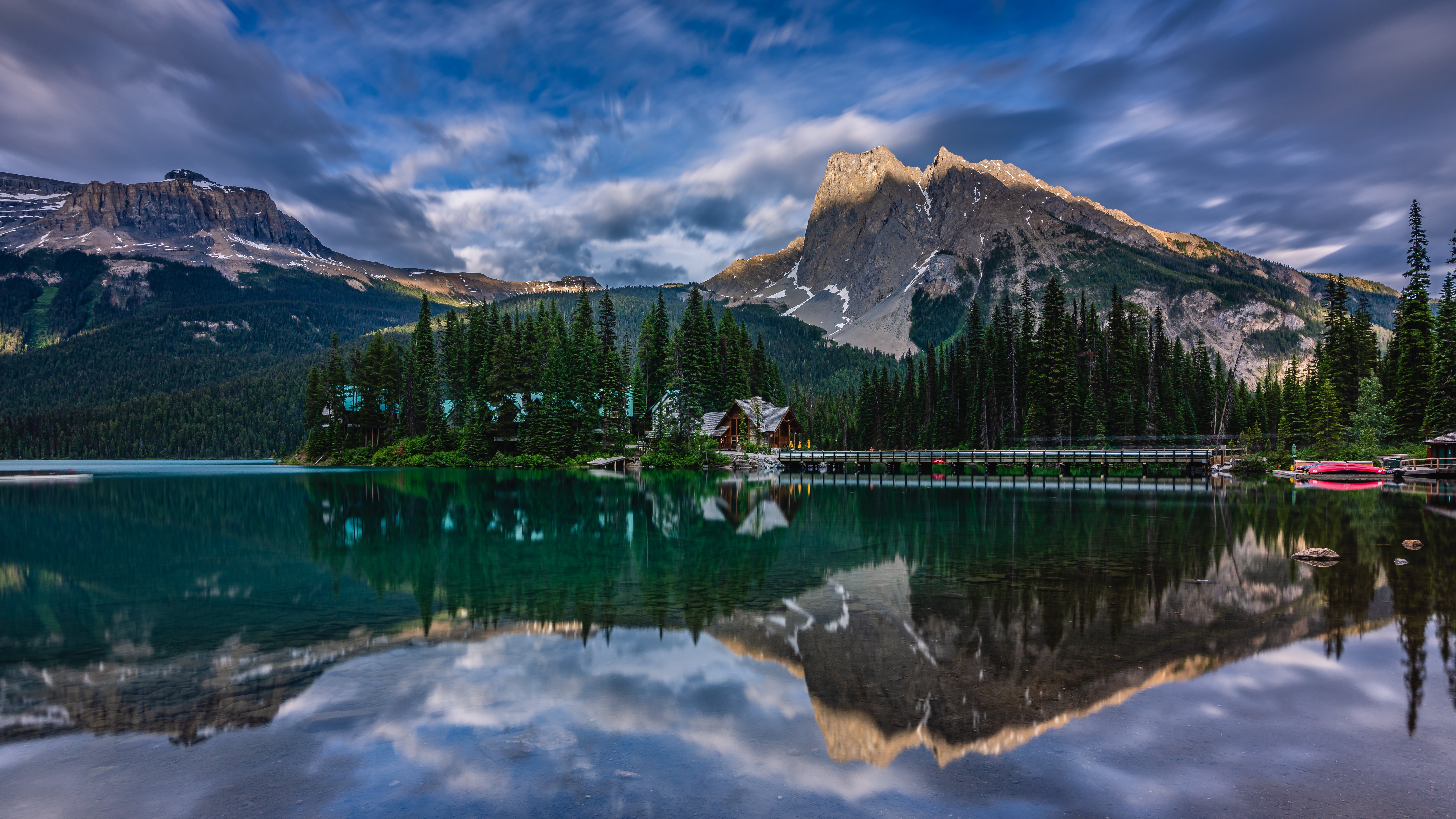 Emerald Lake Yoho Canada Mountains Lake Reflection HD Wallpaper