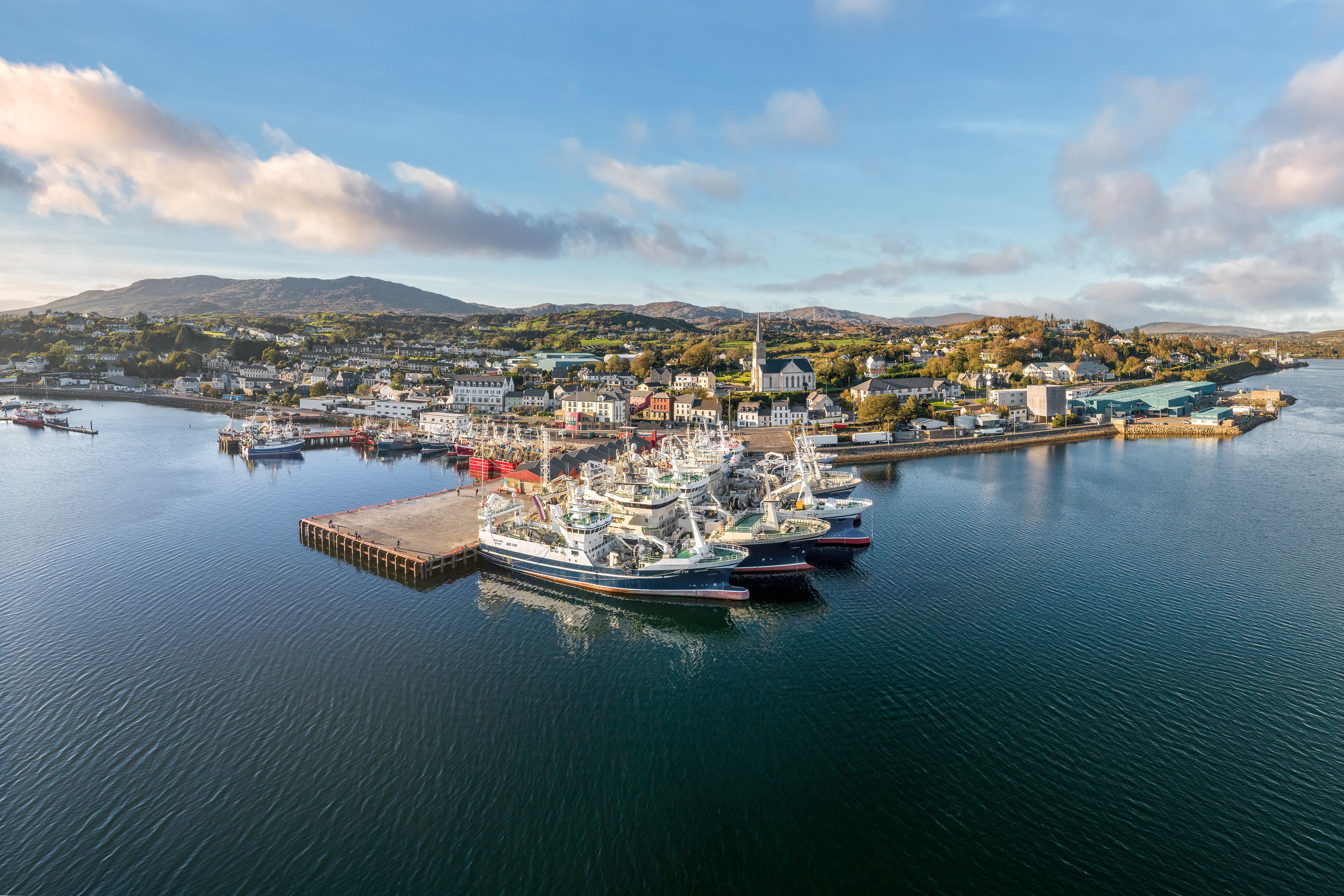 Fishing boats docked in Killybegs Town, Ireland HD Wallpaper